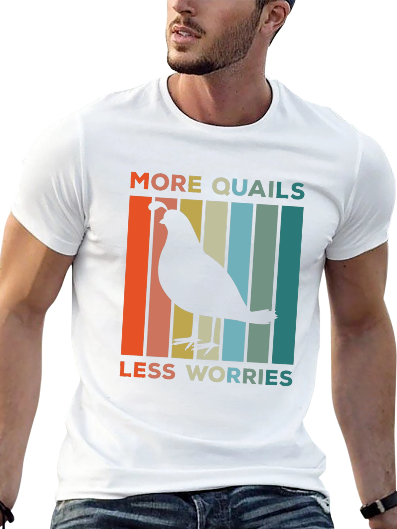 More Quails Less Worries Graphic Tee