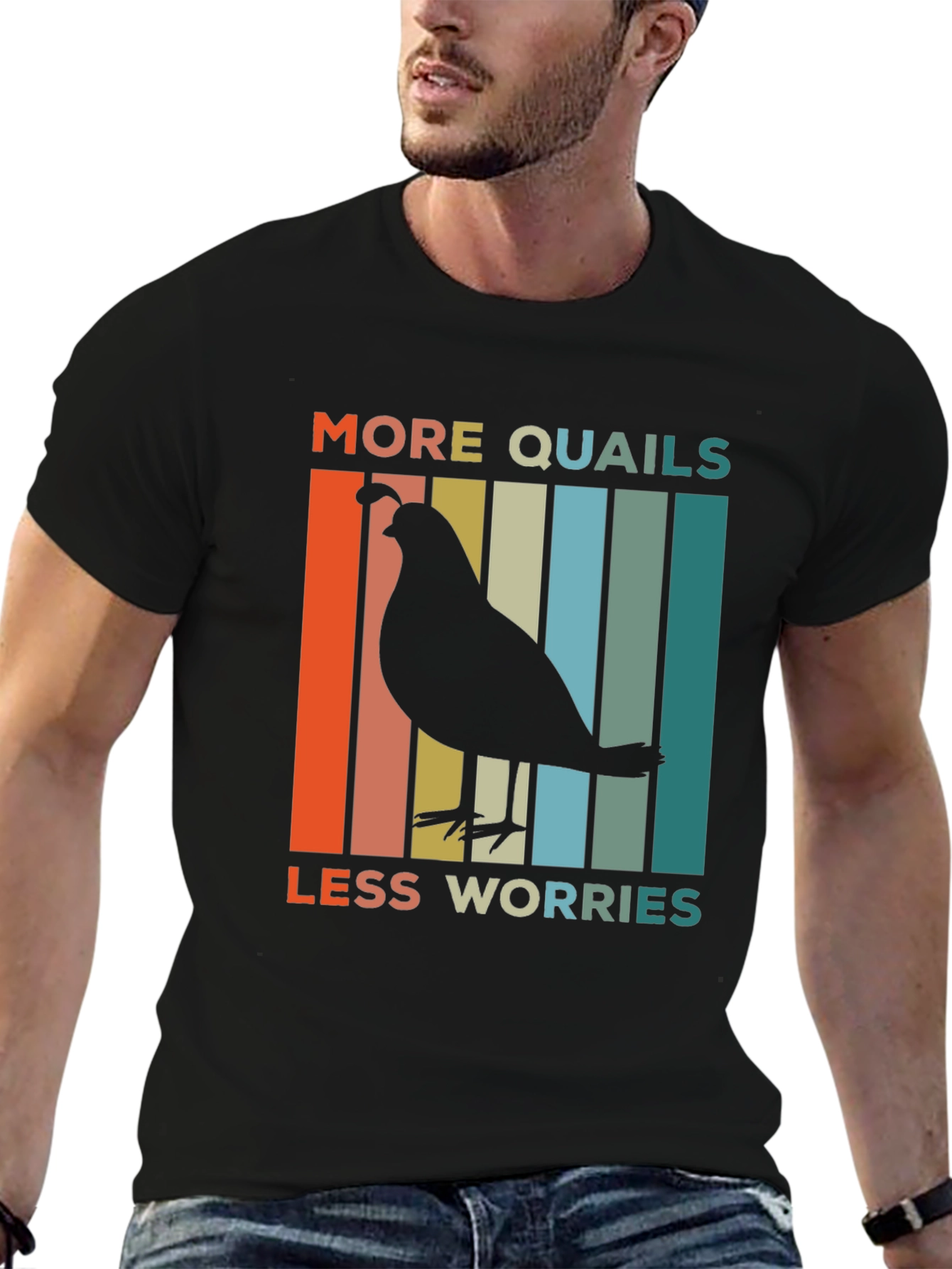 More Quails Less Worries Graphic Tee
