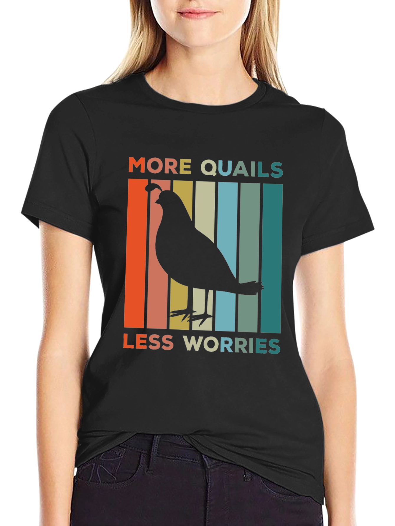More Quails Less Worries Graphic Tee