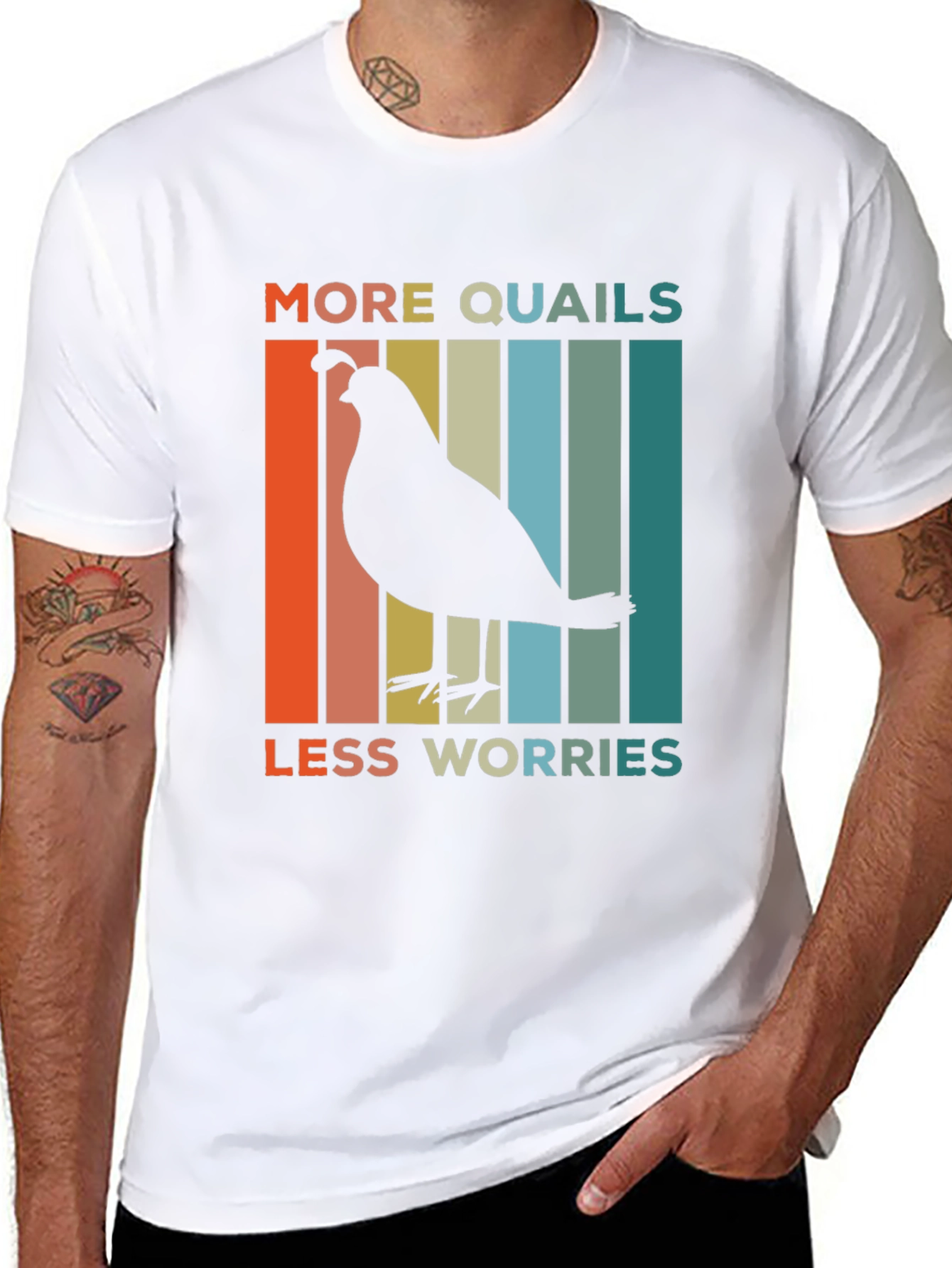 More Quails Less Worries Graphic Tee