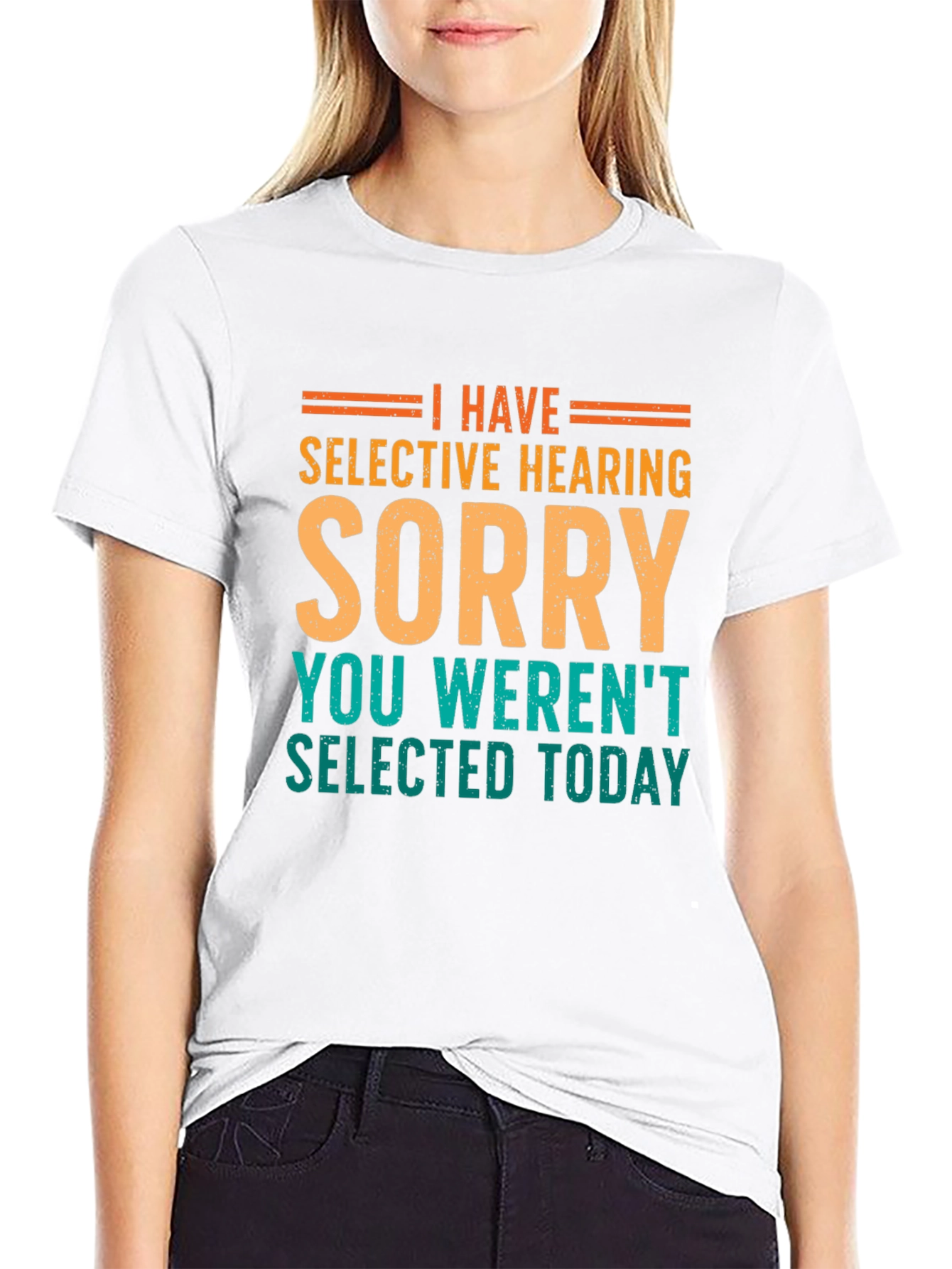 Selective Hearing Funny T-Shirt - Black