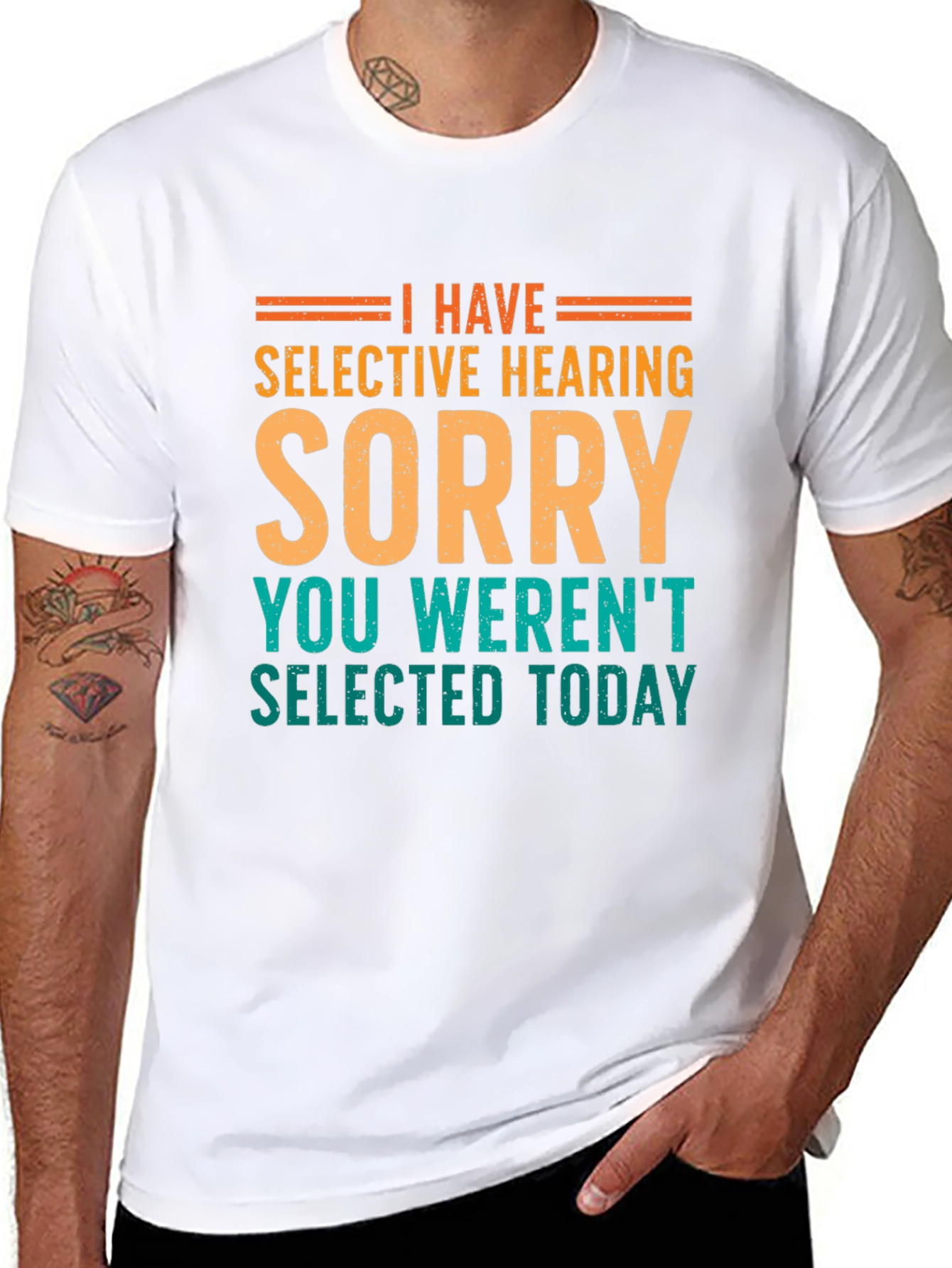 Selective Hearing Funny T-Shirt - Black
