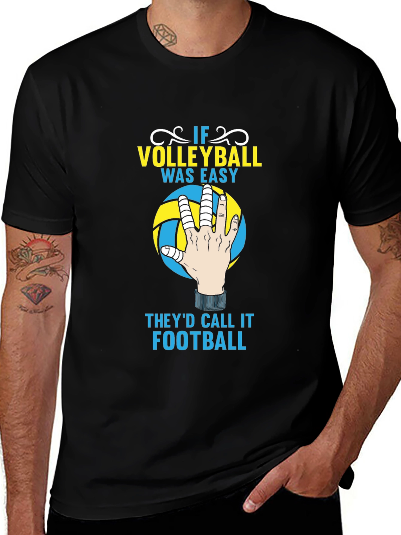 Volleyball T-Shirt - If Volleyball Was Easy Funny Tee