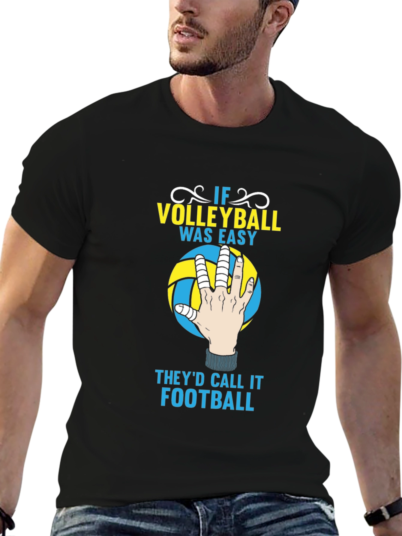 Volleyball T-Shirt - If Volleyball Was Easy Funny Tee