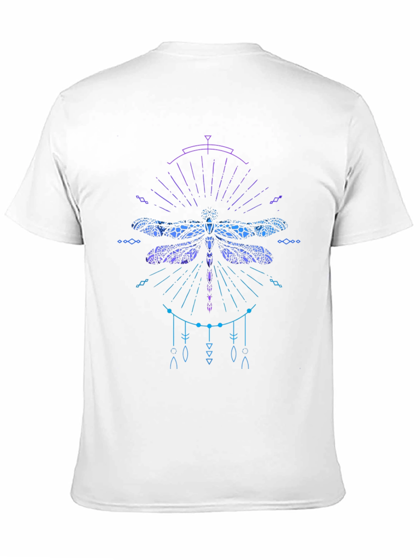Dragonfly Graphic Print Mens Black T-Shirt