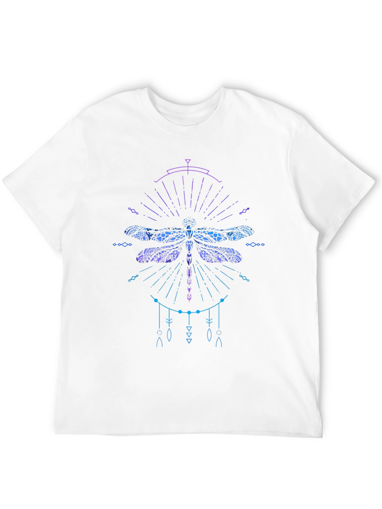 Dragonfly Graphic Print Mens Black T-Shirt
