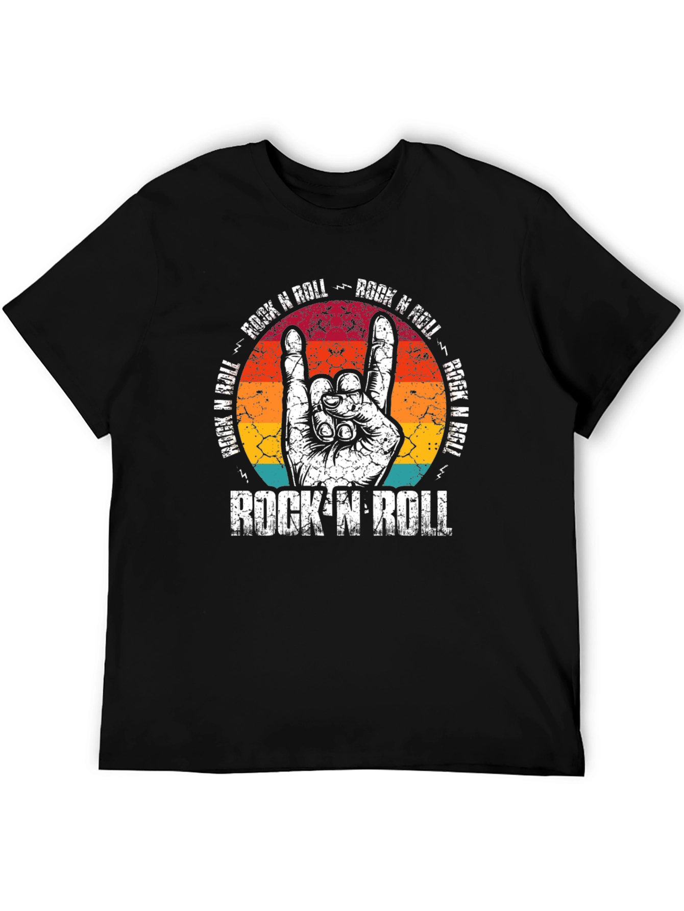 Rock N Roll Graphic T-Shirt - Black