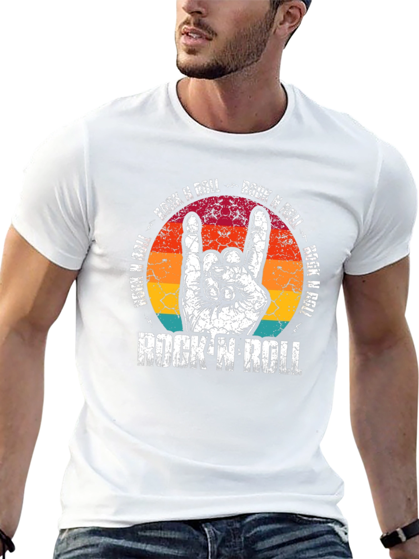 Rock N Roll Graphic T-Shirt - Black