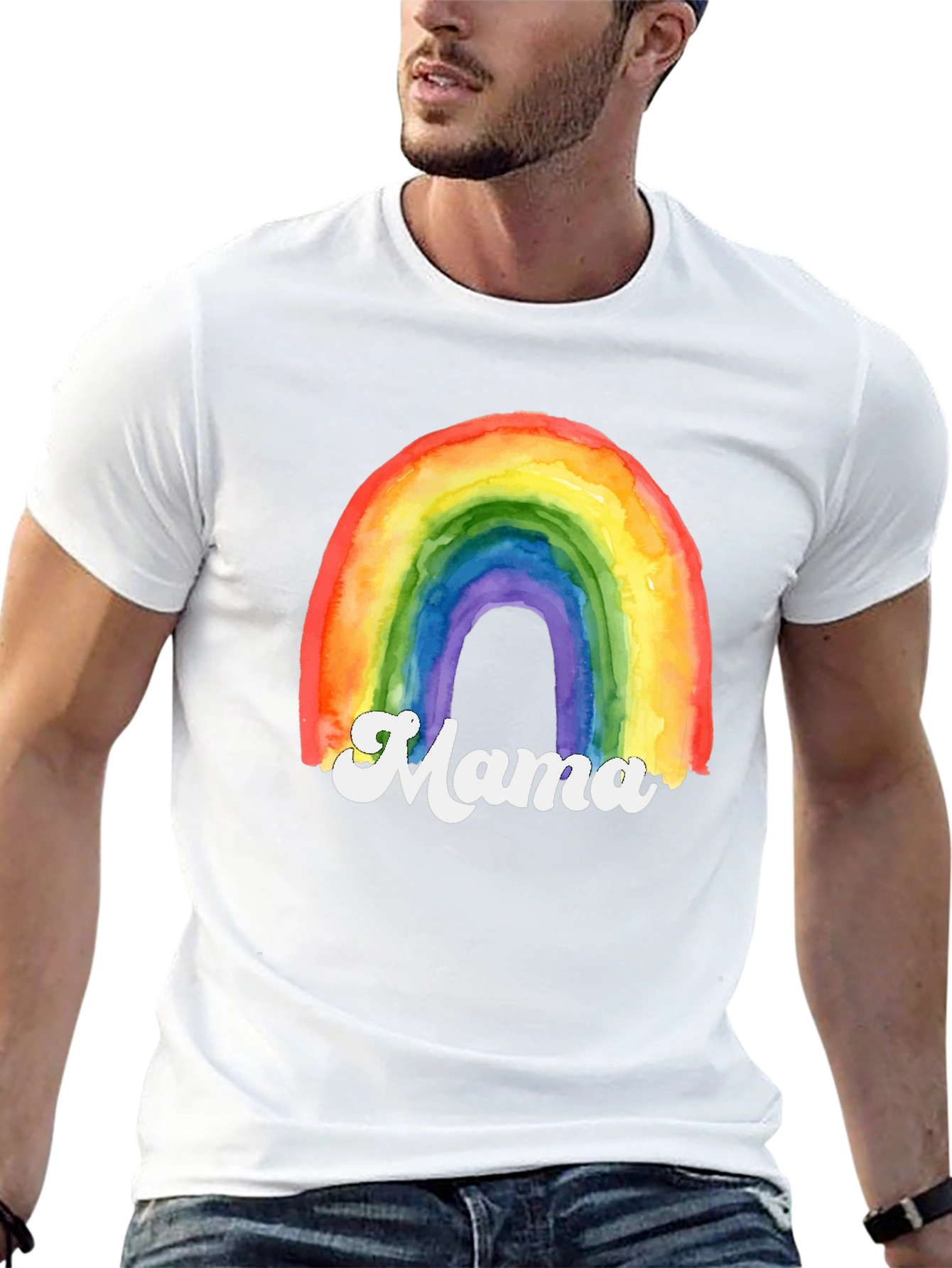 Rainbow Mama Graphic T-Shirt - Cute Mothers Day Gift