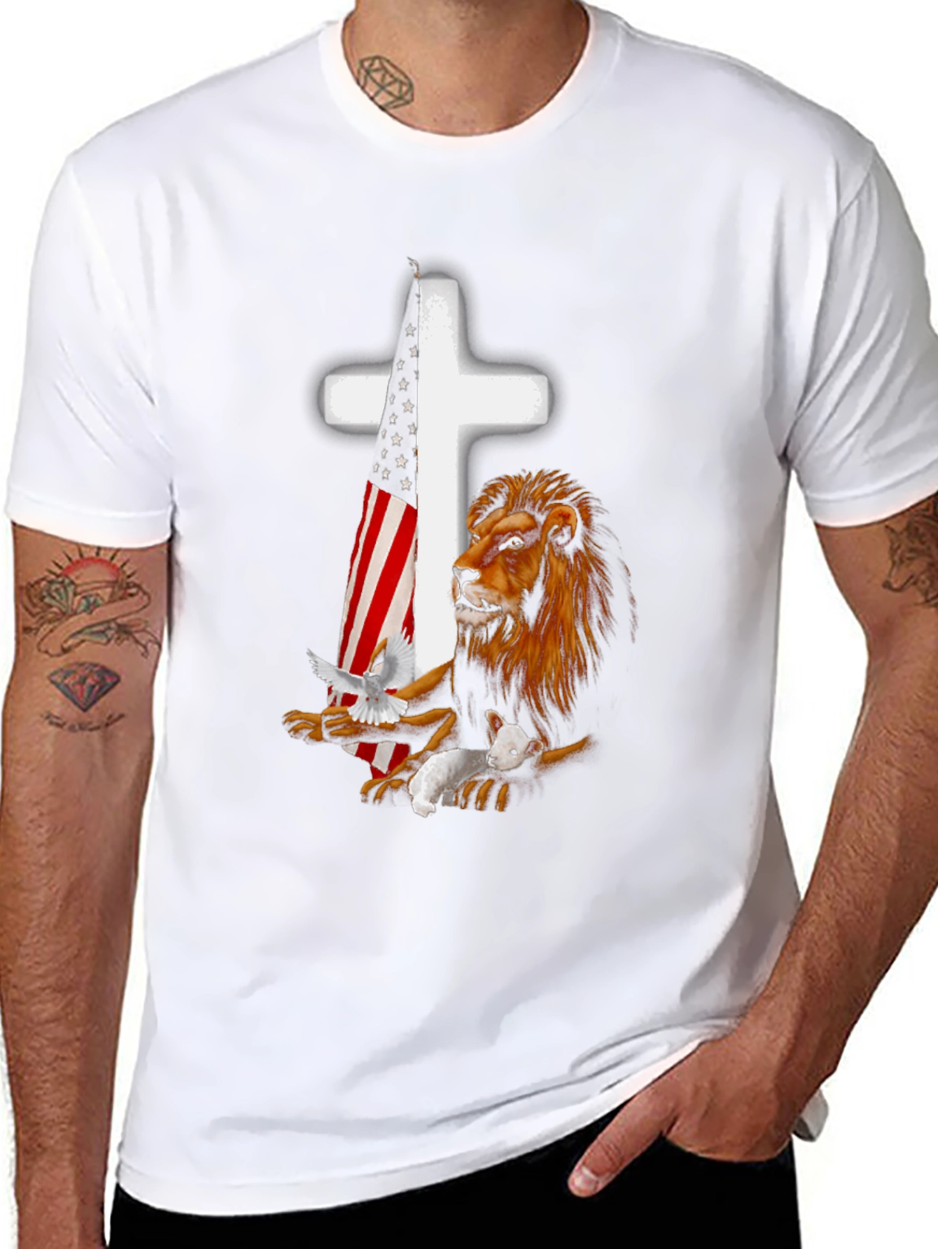 Lion and Lamb Christian T-Shirt