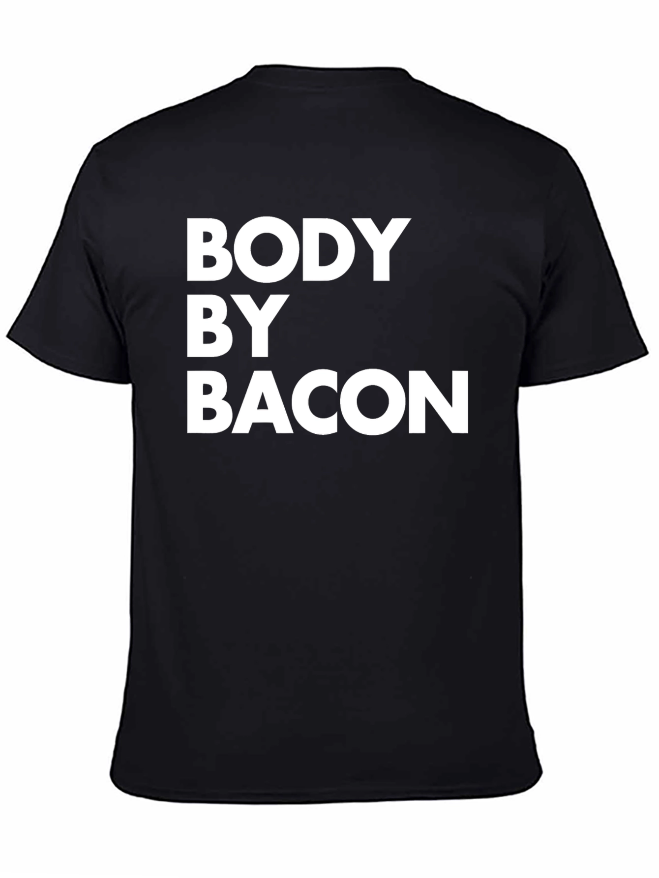 Body By Bacon Black T-Shirt - Funny Foodie Tee