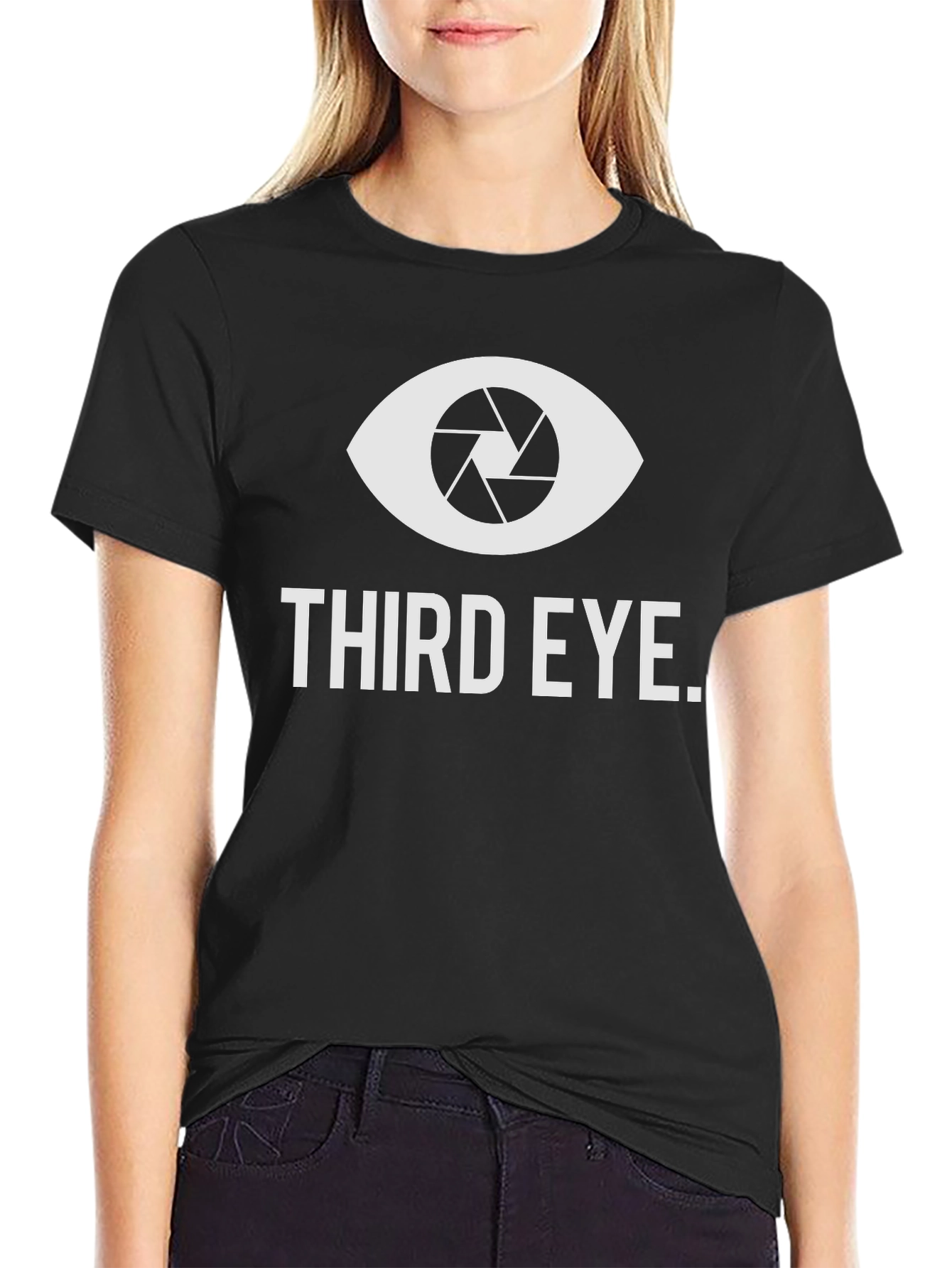 Third Eye Camera Lens Graphic Tee - Black