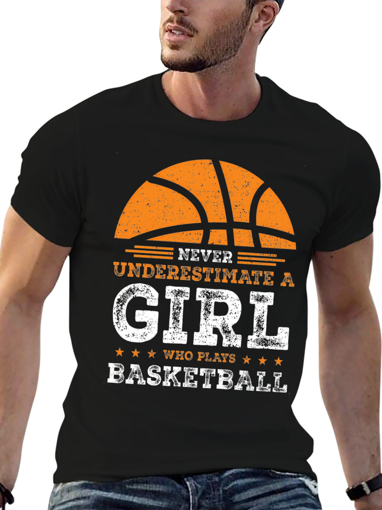 Never Underestimate a Girl Basketball T-Shirt