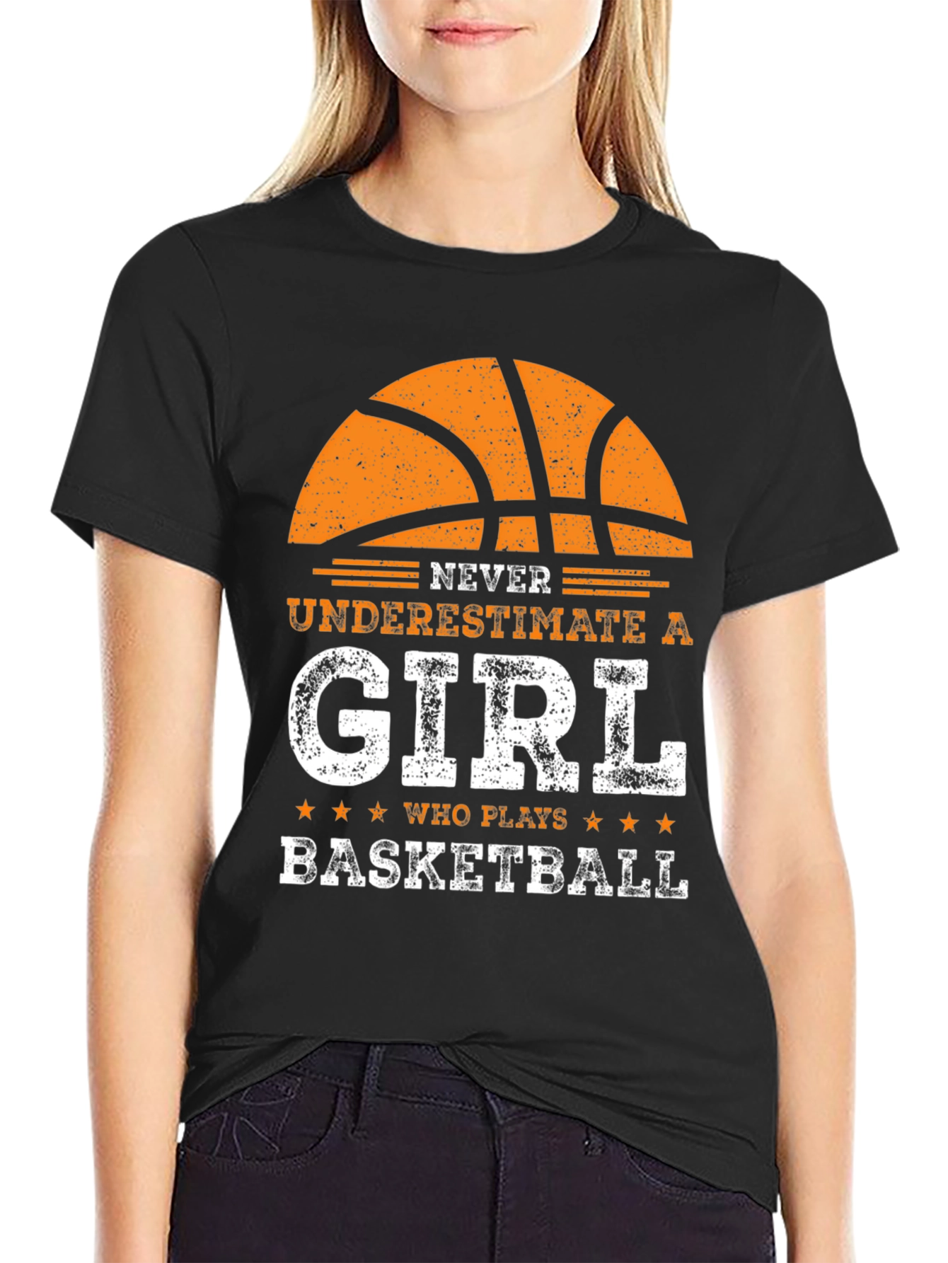 Never Underestimate a Girl Basketball T-Shirt