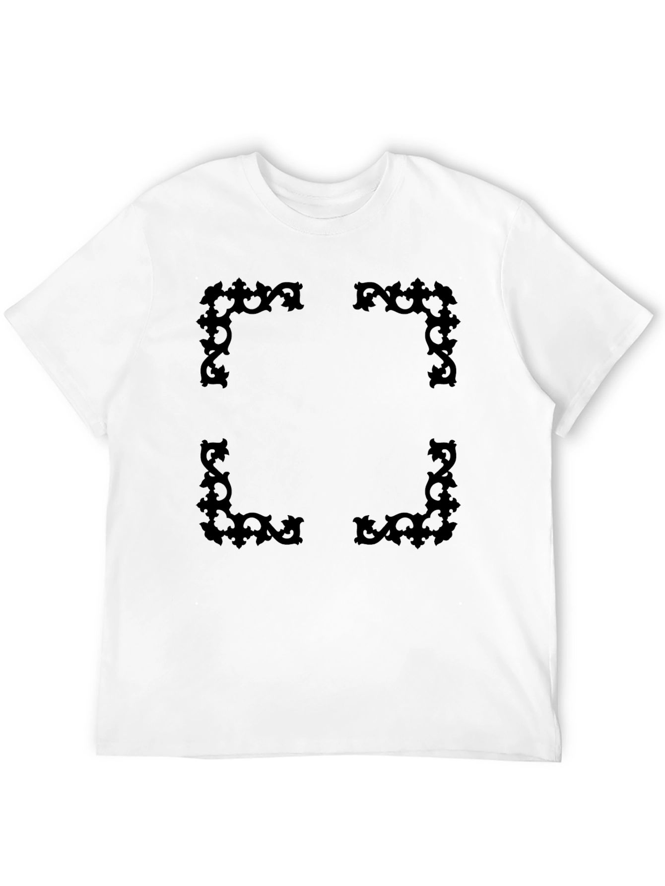 Ornate Frame Graphic Black T-Shirt