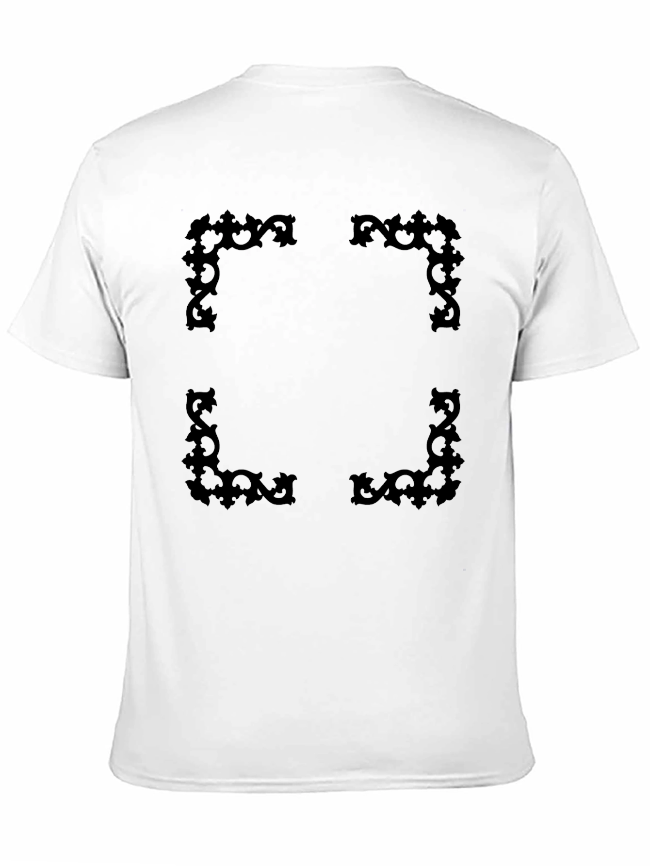 Ornate Frame Graphic Black T-Shirt