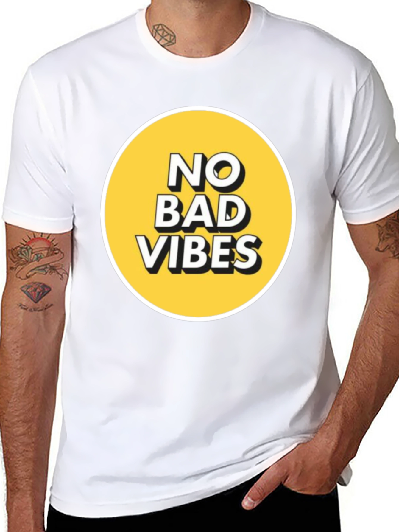 No Bad Vibes Graphic Tee - Black
