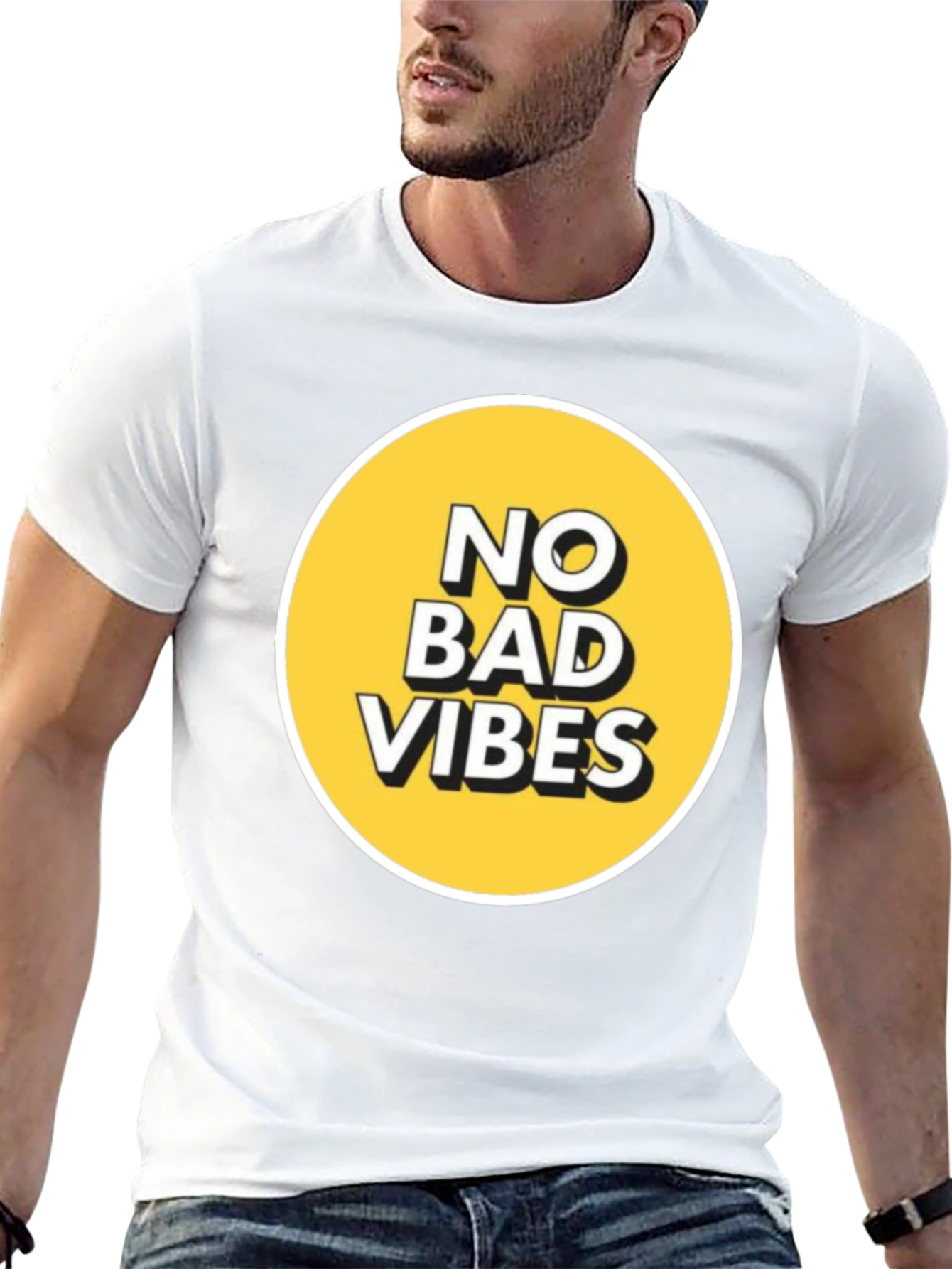 No Bad Vibes Graphic Tee - Black