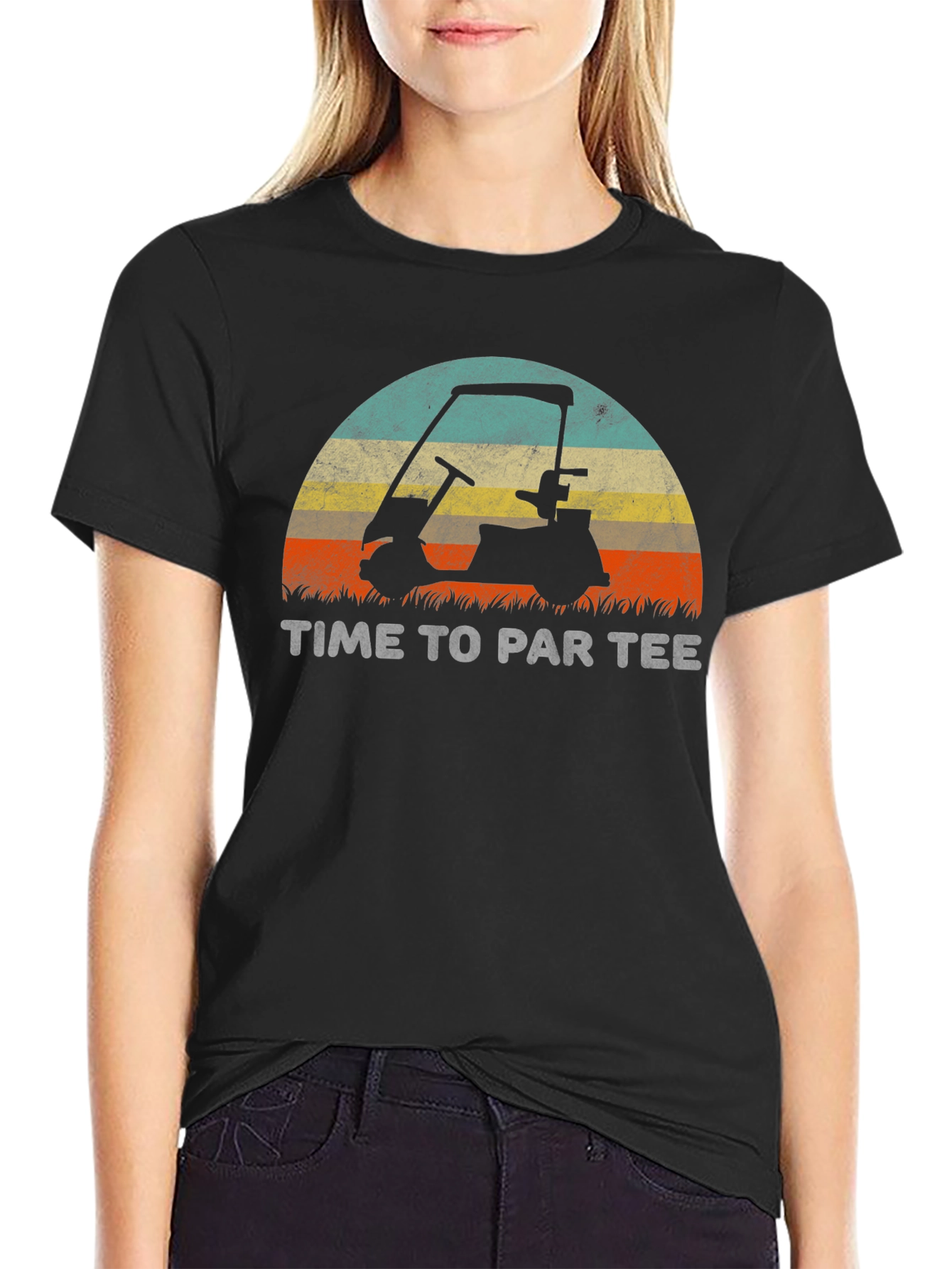 Time To Par Tee Golf Cart Graphic T-Shirt