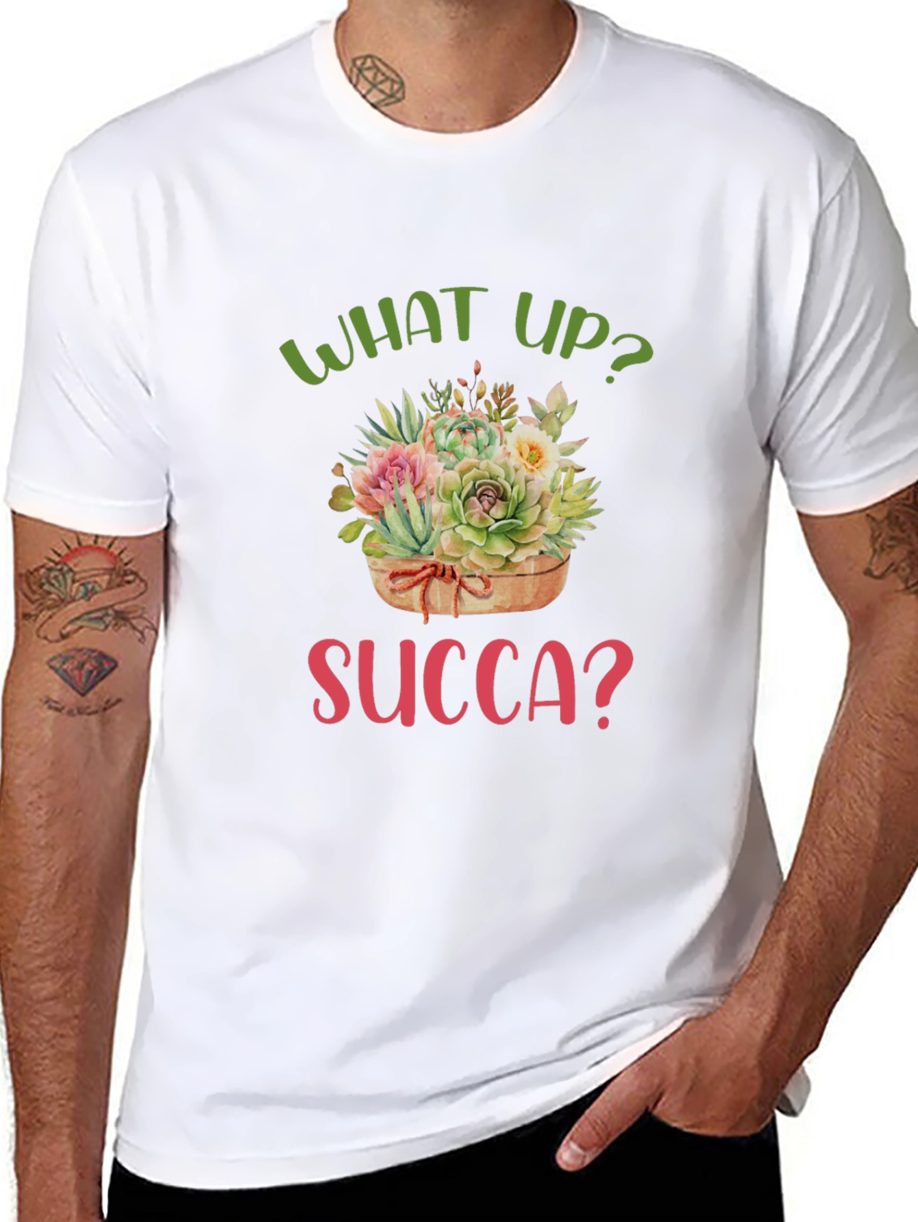 What Up Succa? Funny Succulent T-Shirt