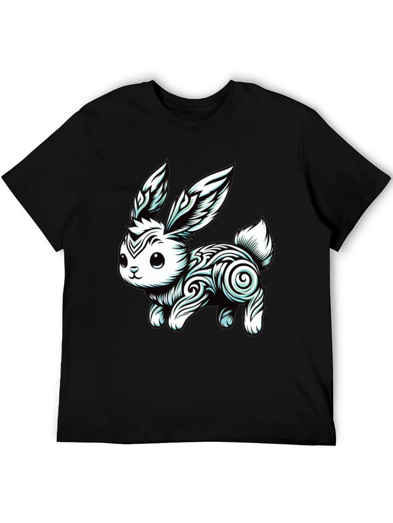 Tribal Rabbit Graphic Tee - Unique Design