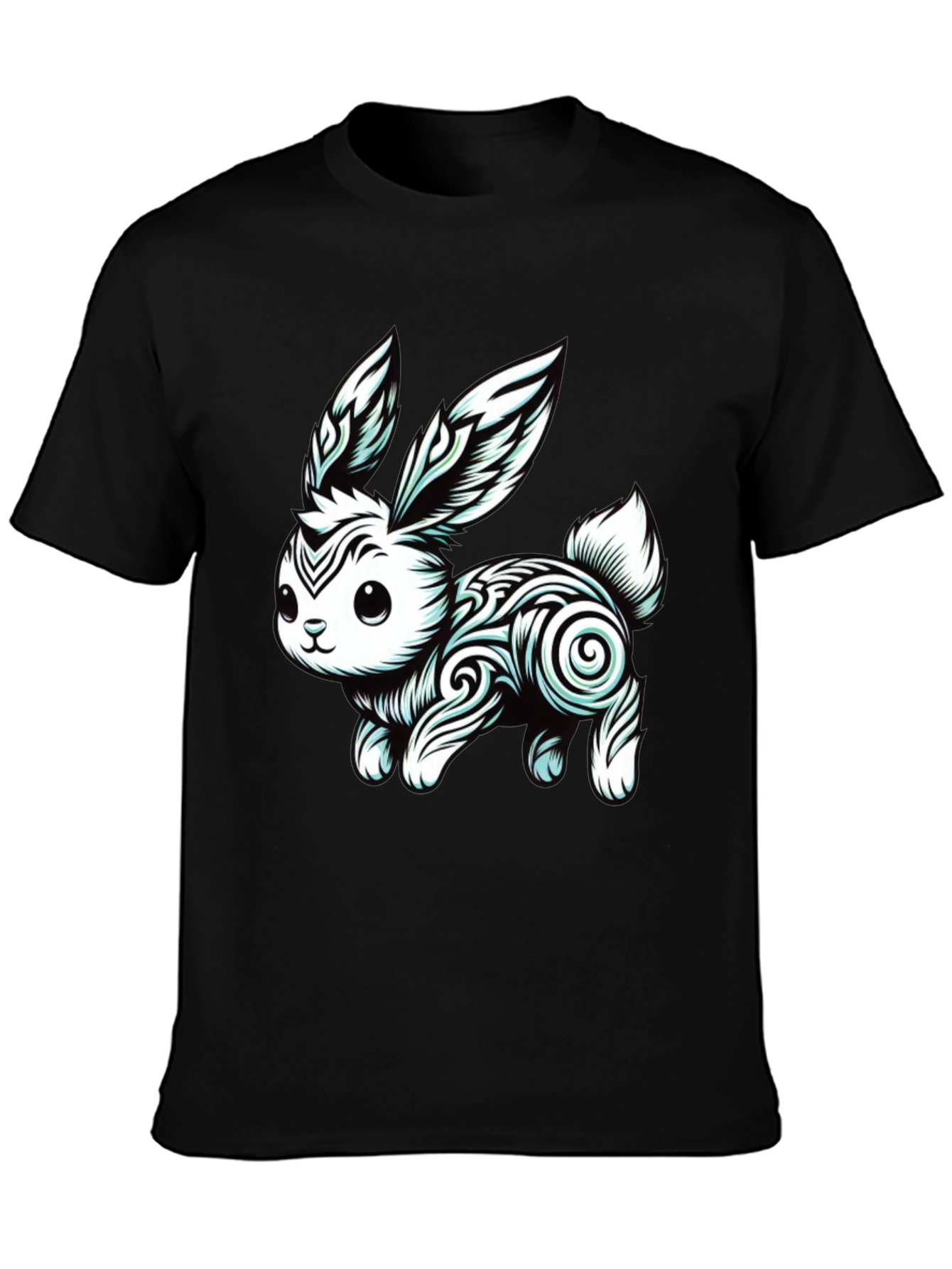 Tribal Rabbit Graphic Tee - Unique Design