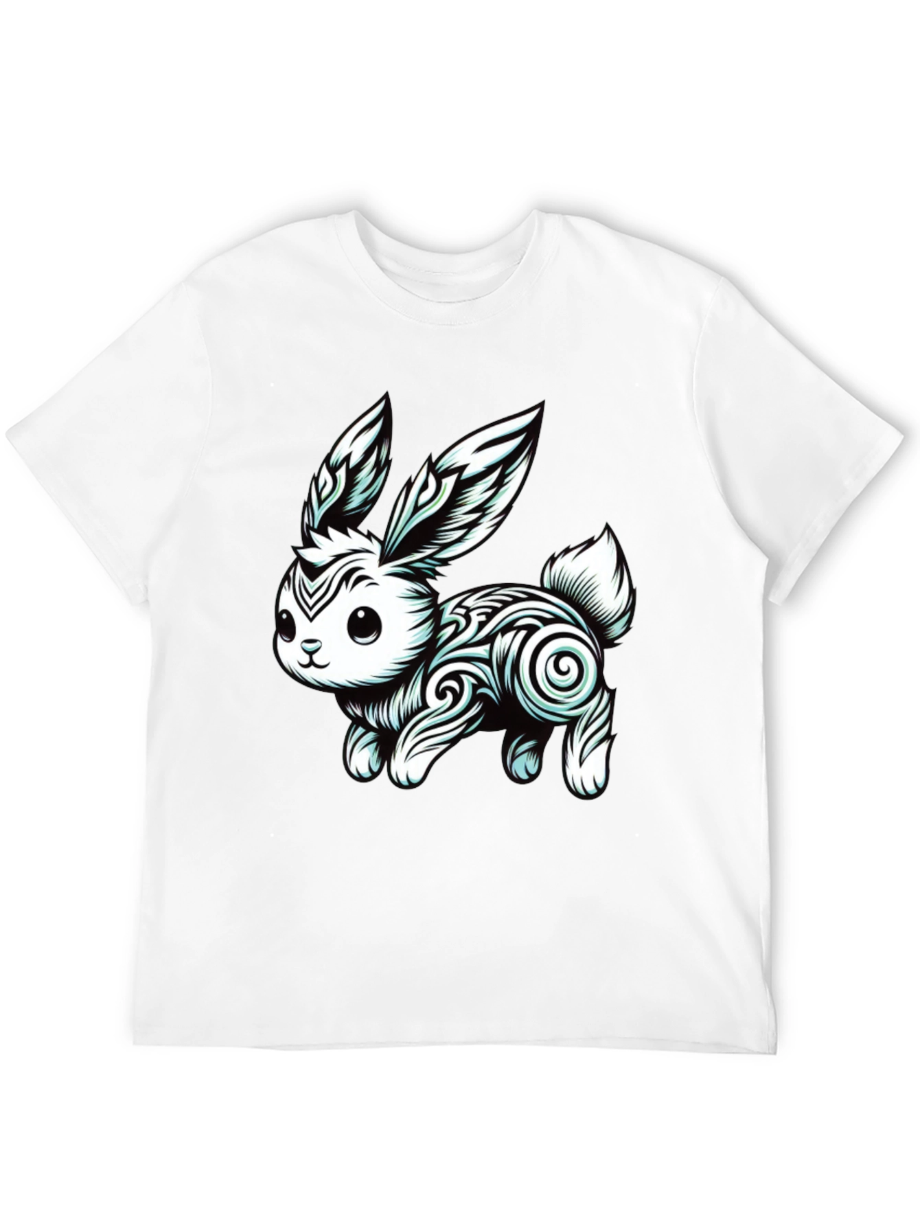 Tribal Rabbit Graphic Tee - Unique Design
