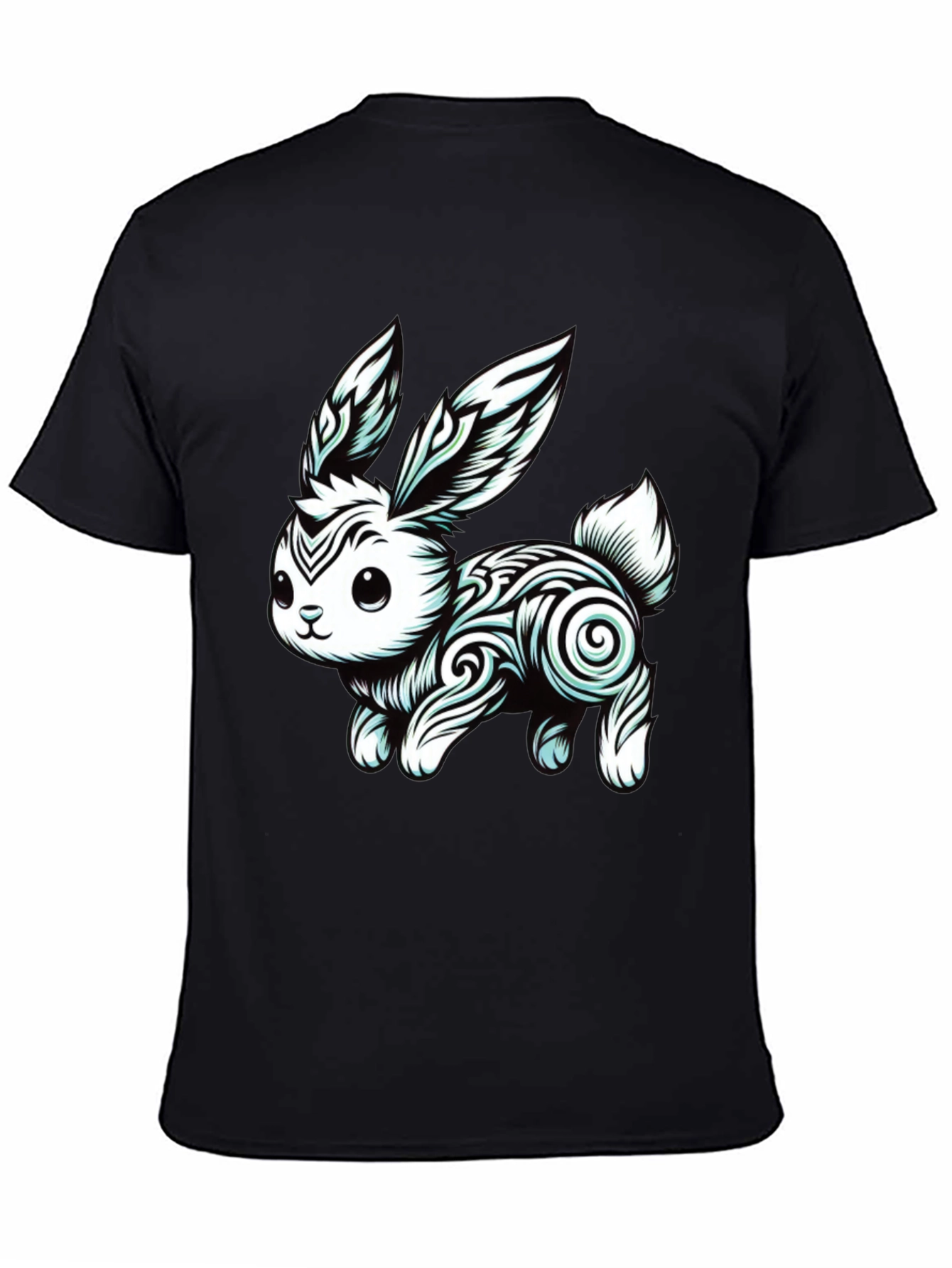Tribal Rabbit Graphic Tee - Unique Design