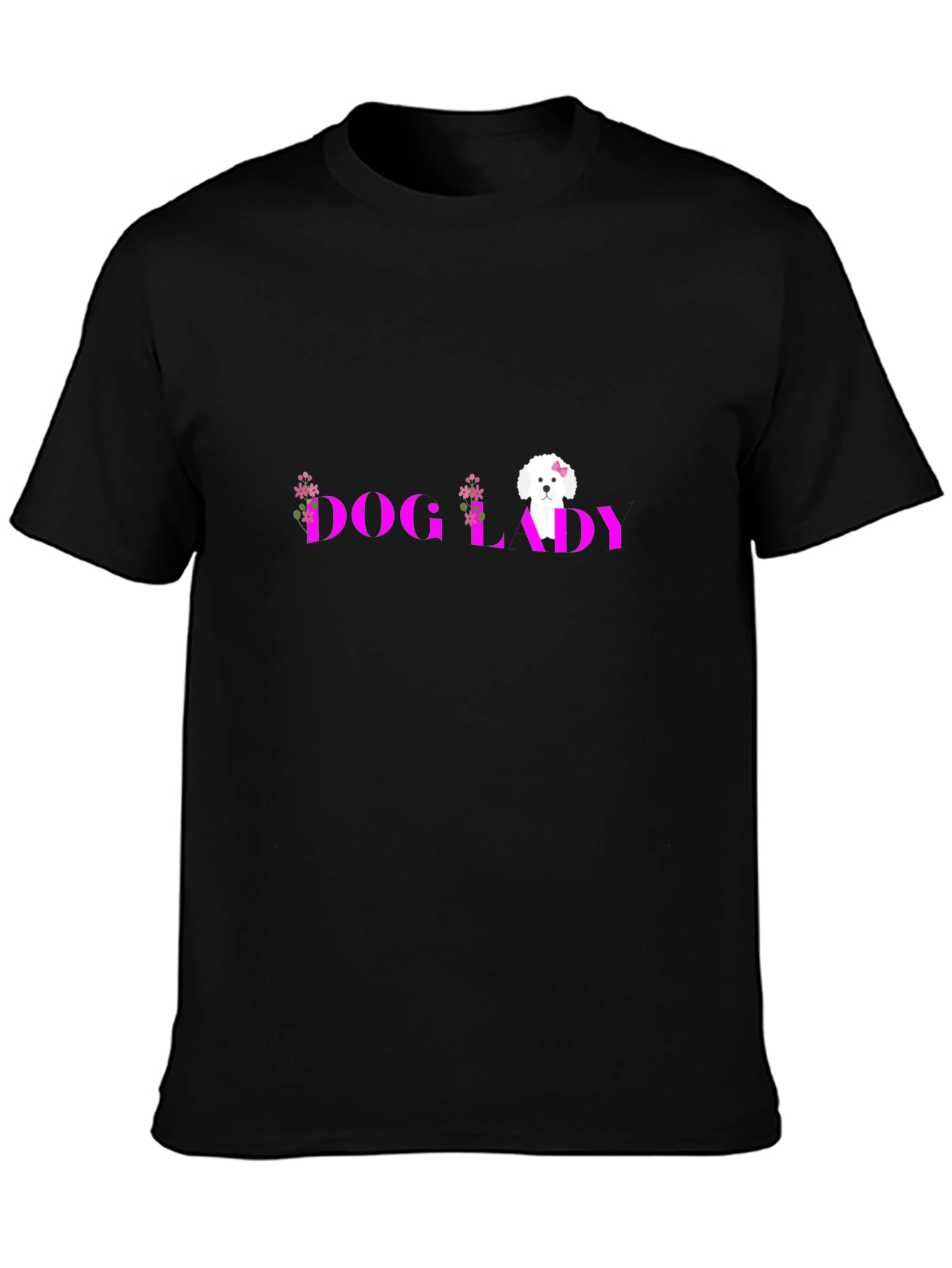 Dog Lady Black Graphic Tee
