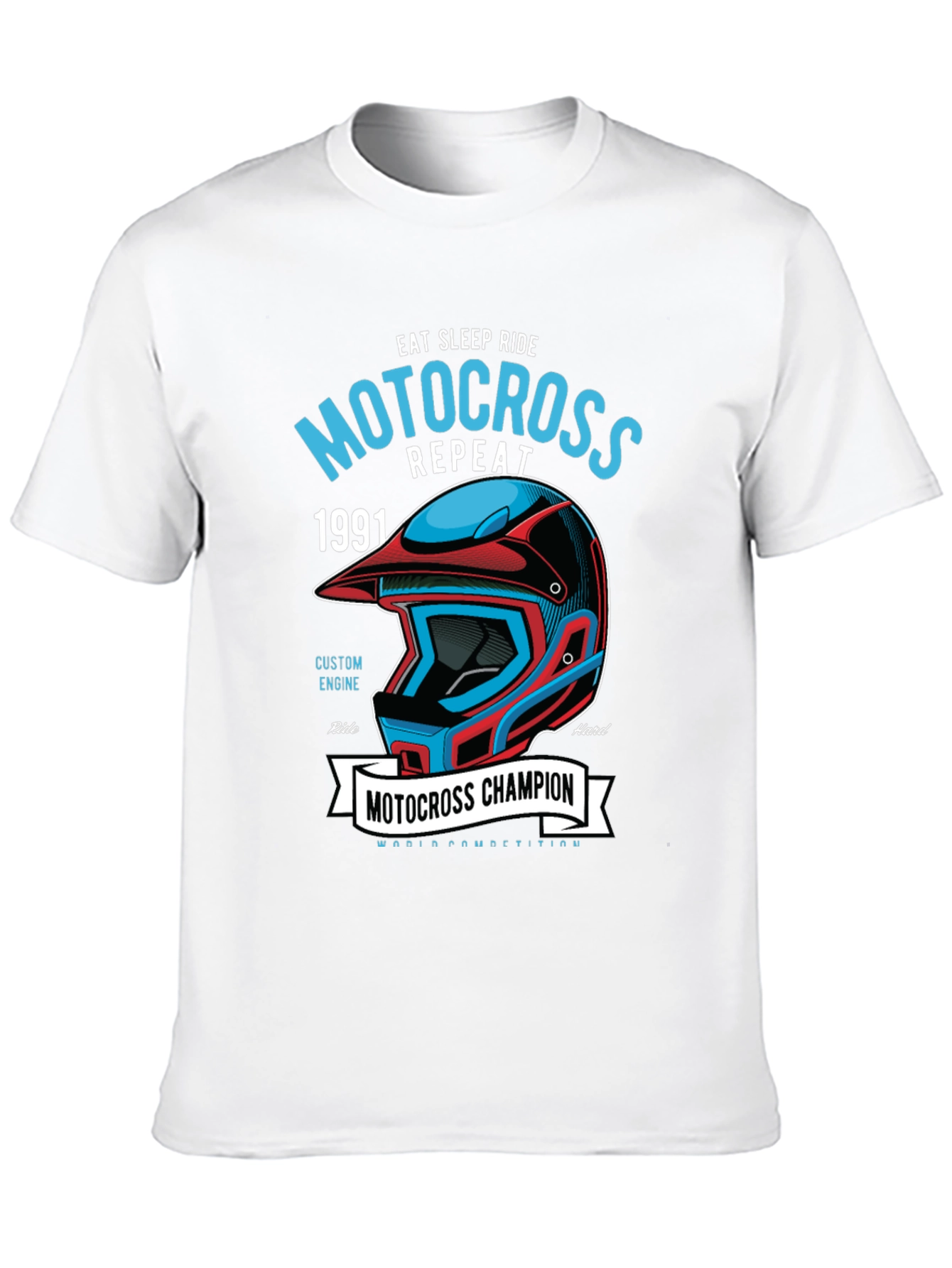 Motocross Champion Graphic Tee - Eat Sleep Ride Repeat
