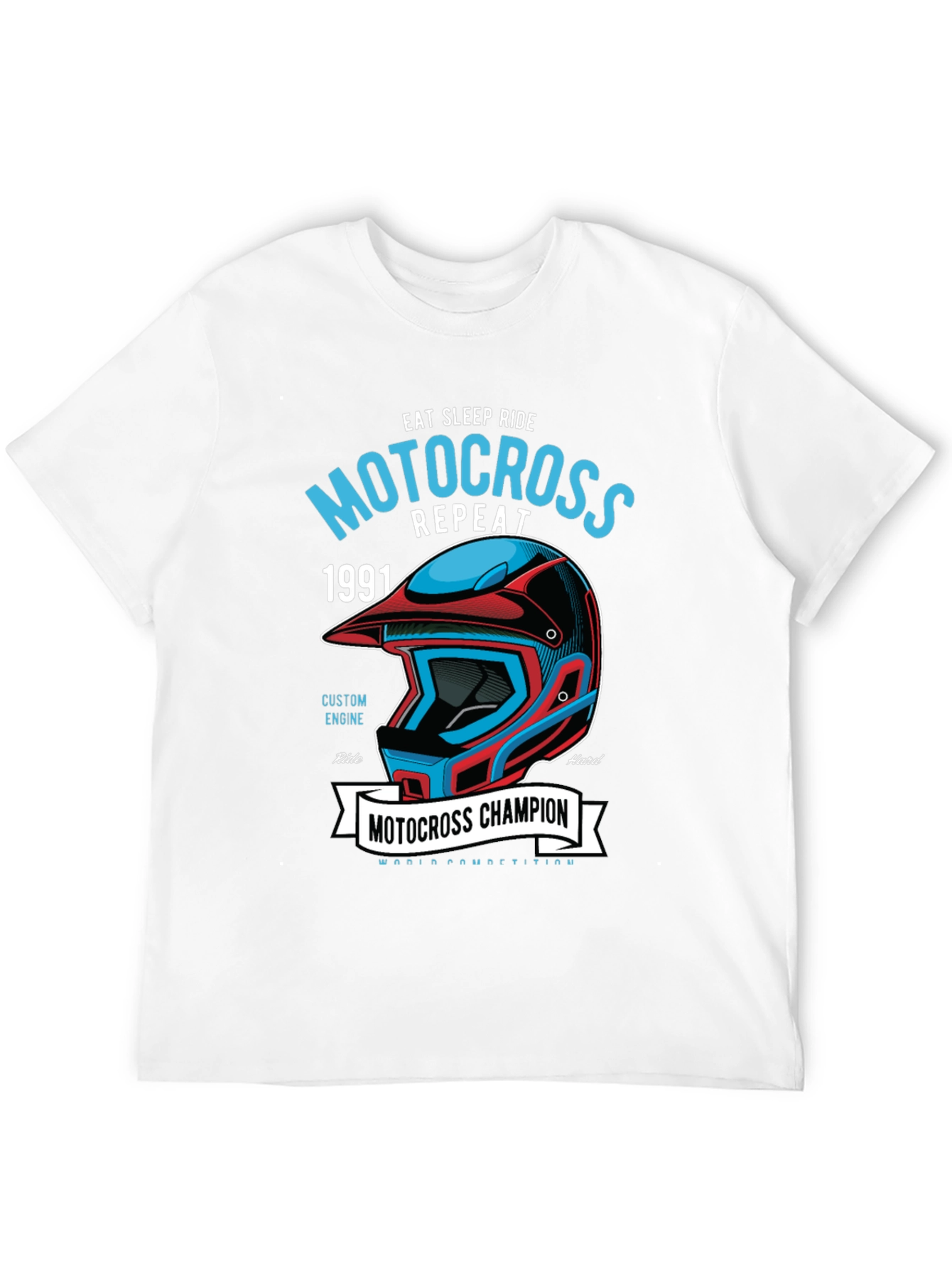 Motocross Champion Graphic Tee - Eat Sleep Ride Repeat