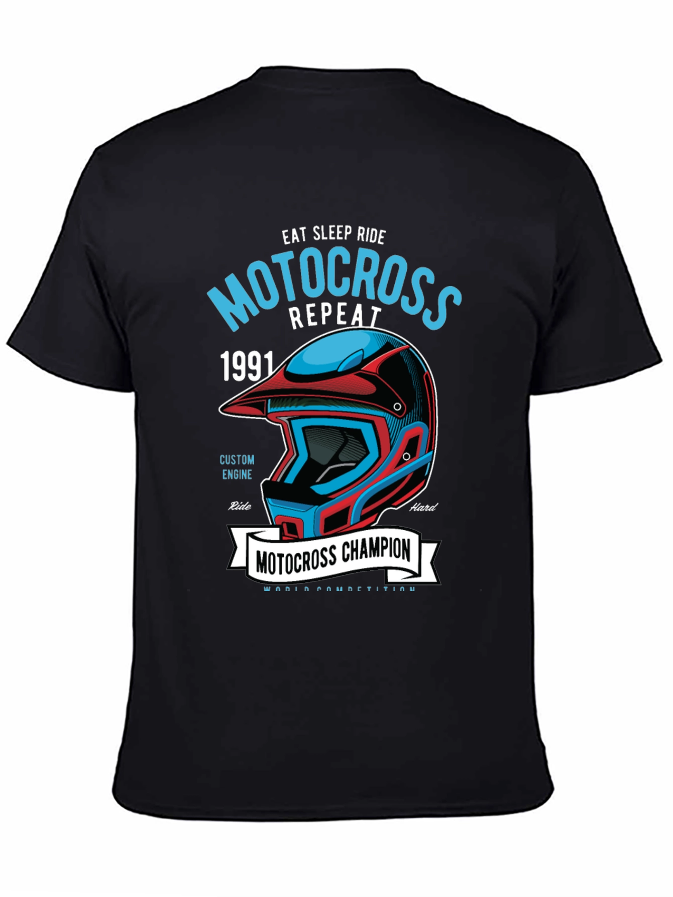 Motocross Champion Graphic Tee - Eat Sleep Ride Repeat