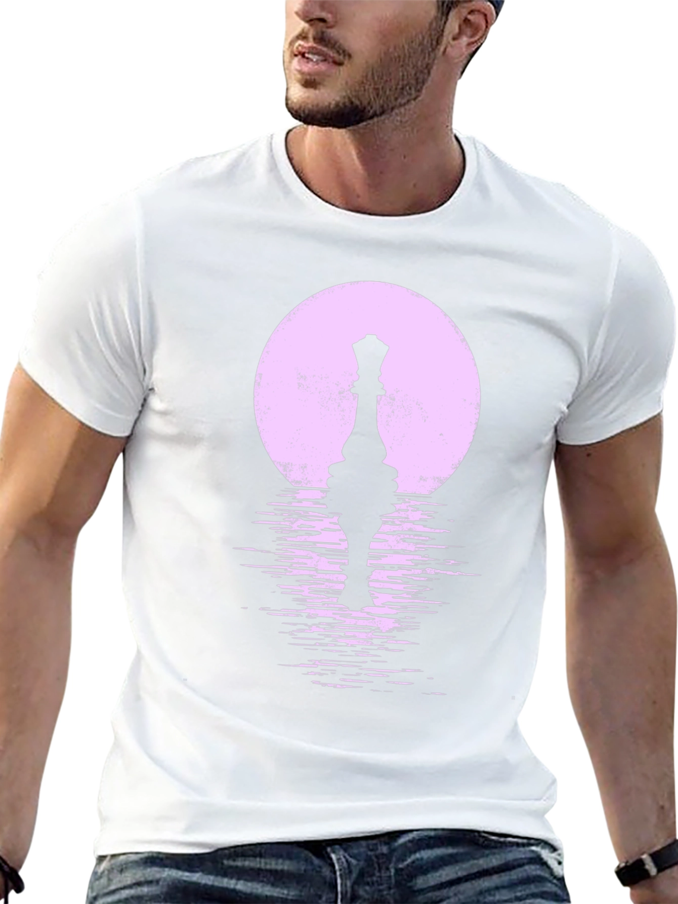 Chess Queen Moon Black T-Shirt