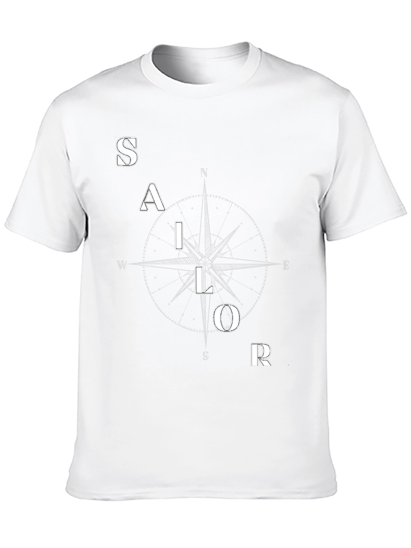 Sailor Compass Graphic Tee - Mens Black T-Shirt