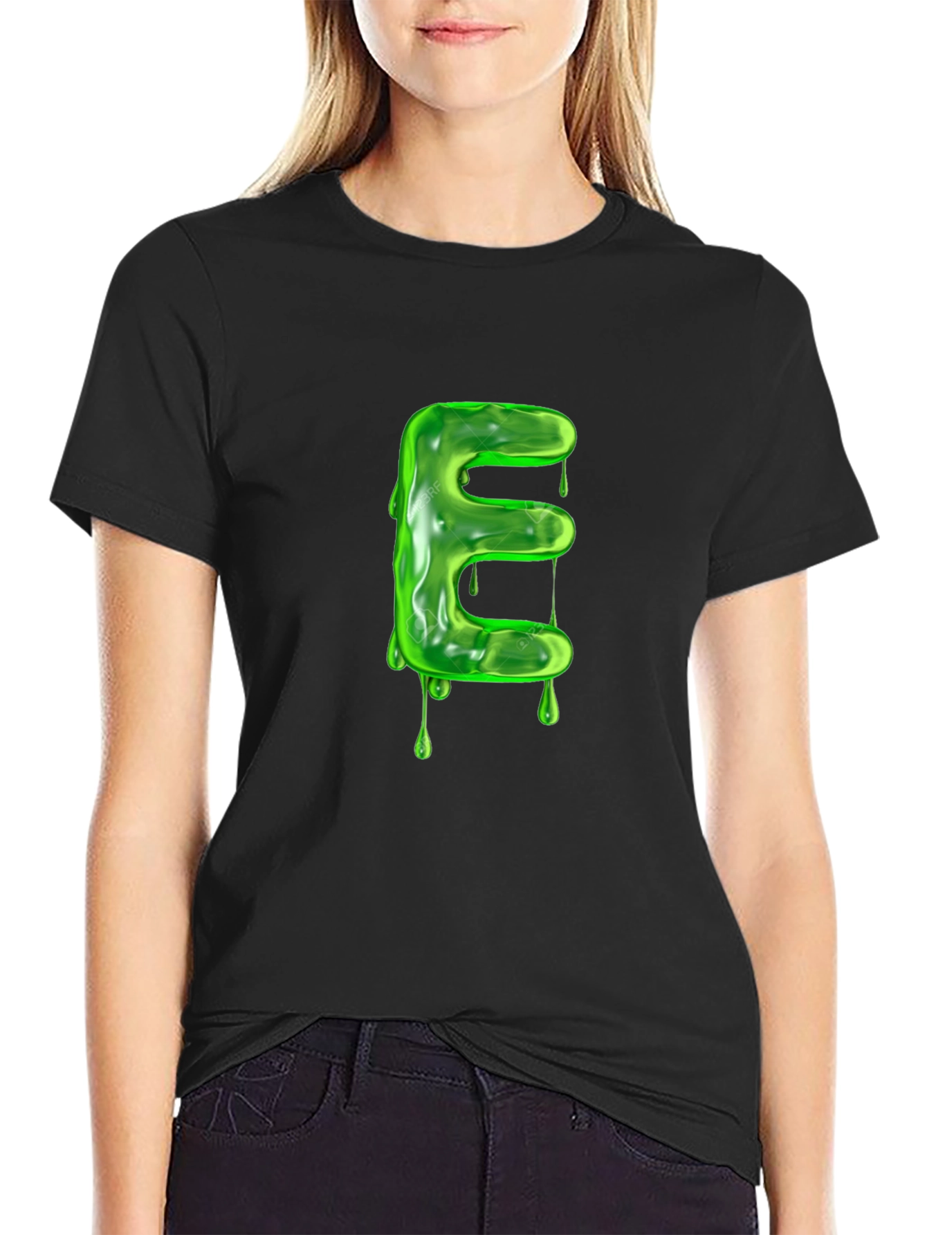 Slime Letter E Graphic Tee - Unique Design
