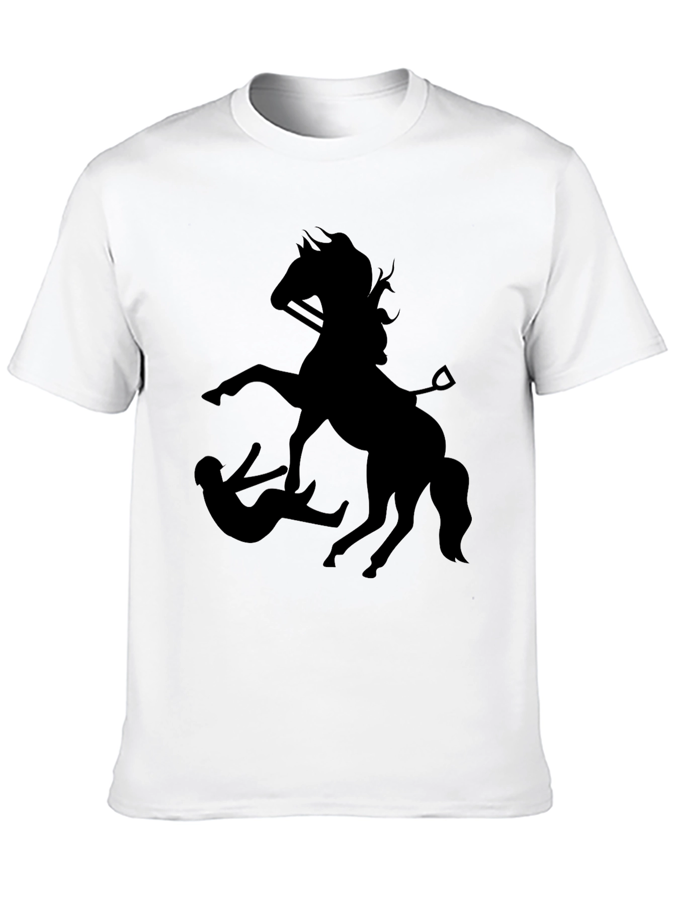 Black Graphic Tee - Horse & Rider