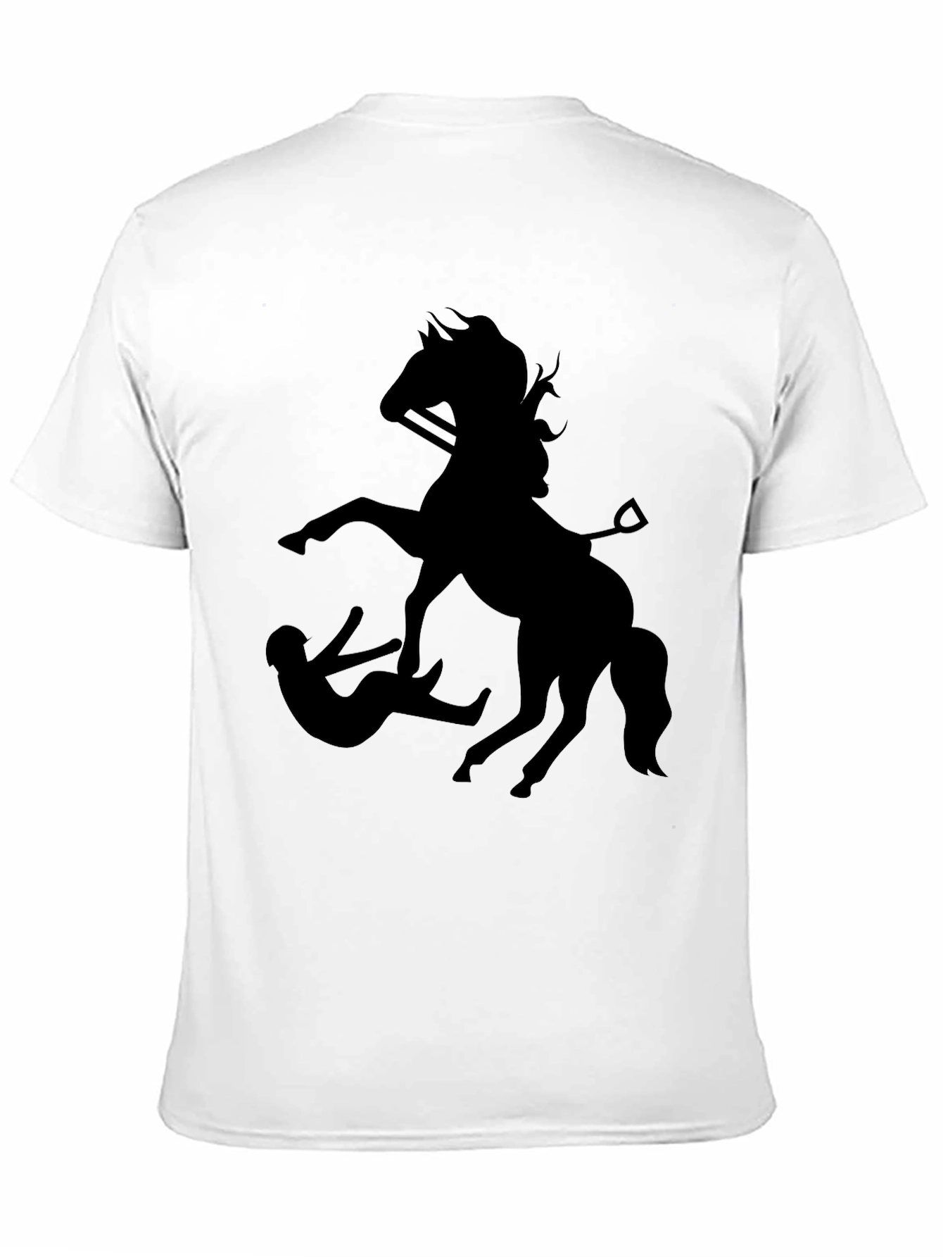 Black Graphic Tee - Horse & Rider