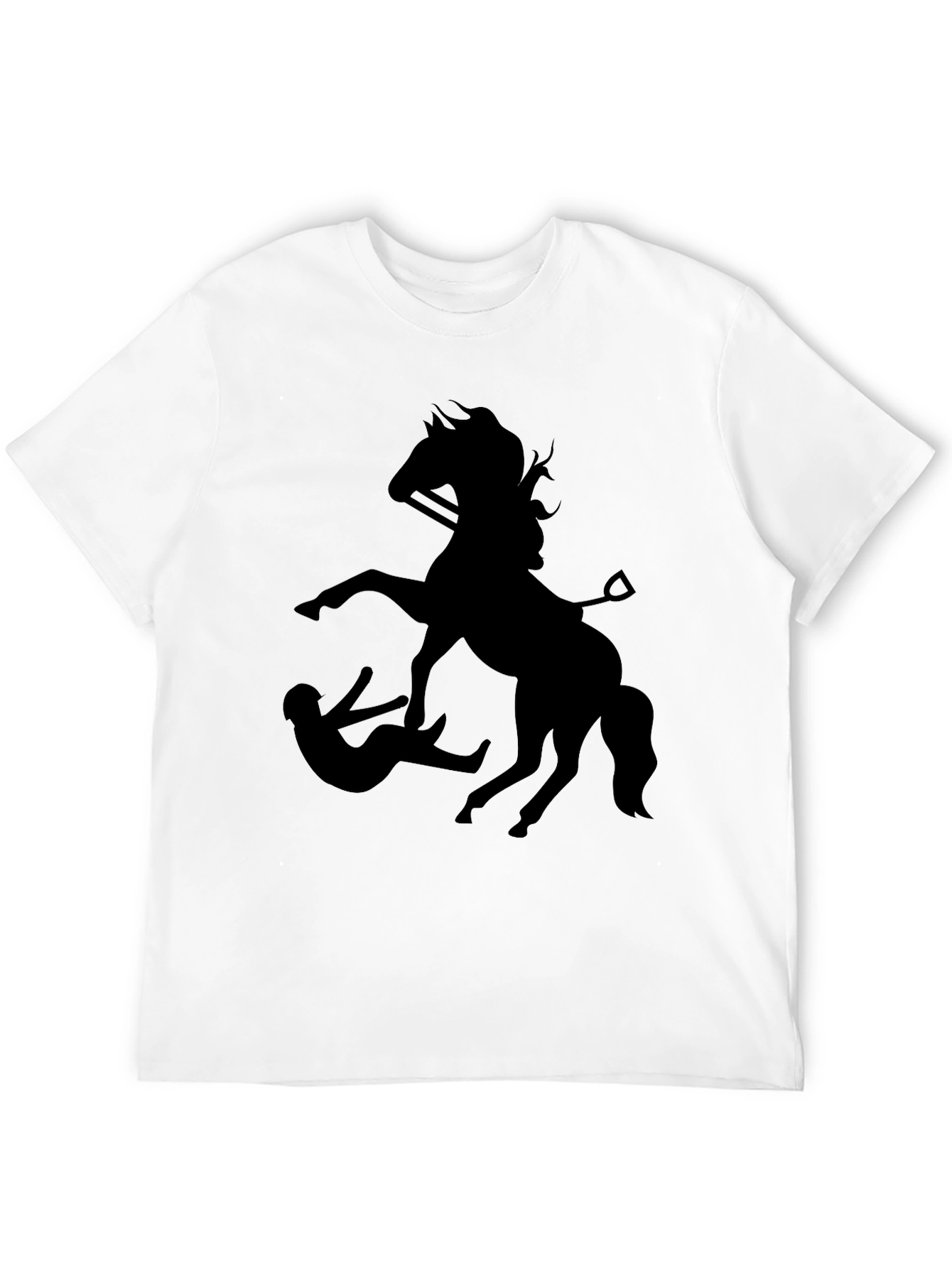 Black Graphic Tee - Horse & Rider