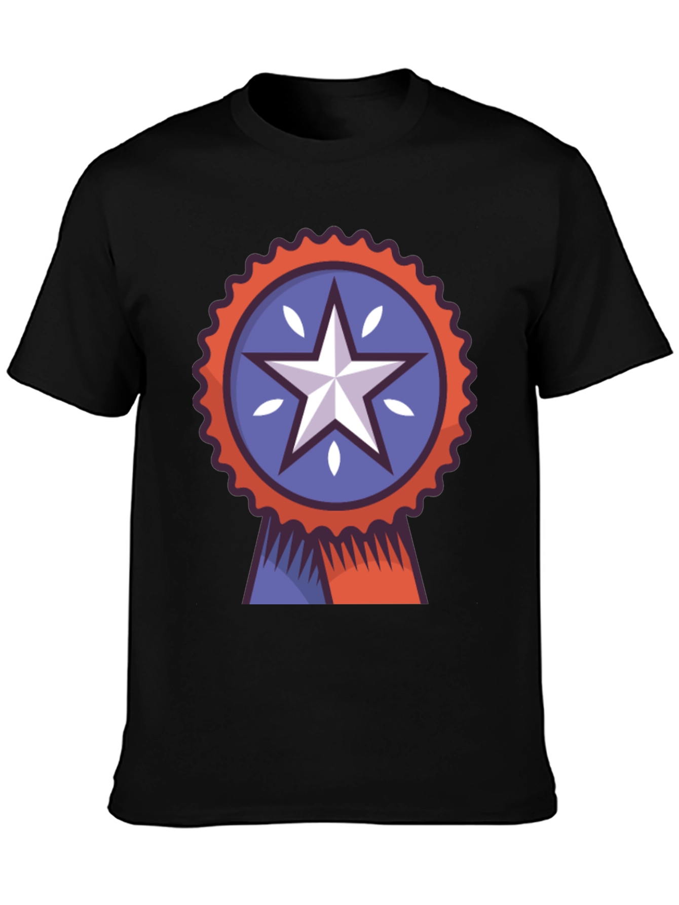 Patriotic Star Ribbon Graphic Tee