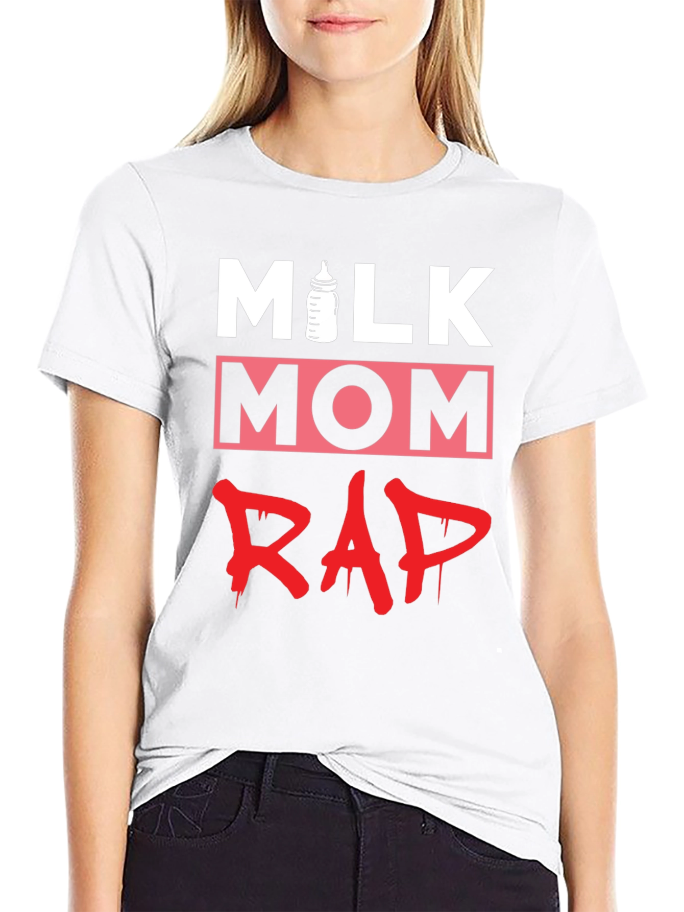 Milk Mom Rap Funny Graphic T-Shirt