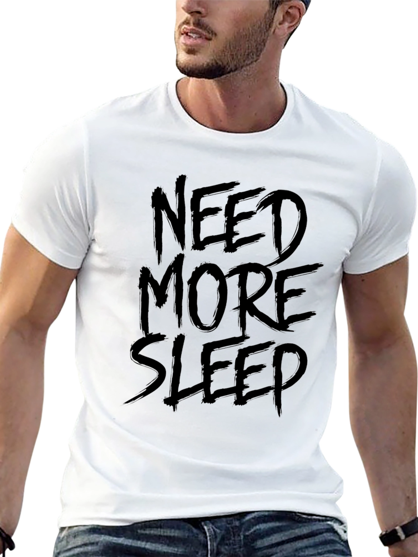 Need More Sleep Black Graphic T-Shirt