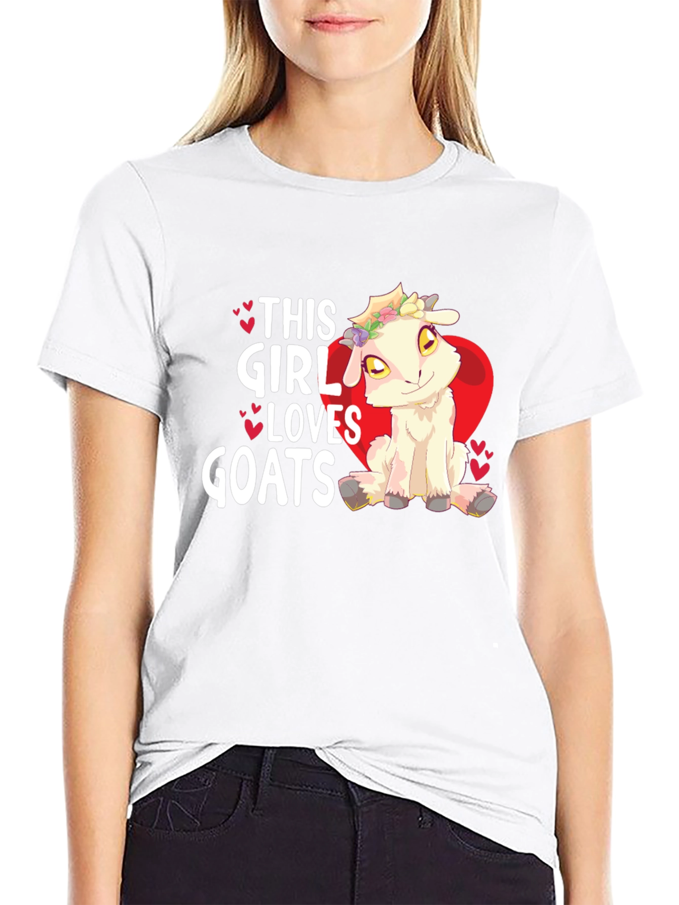 This Girl Loves Goats T-Shirt - Cute Animal Design