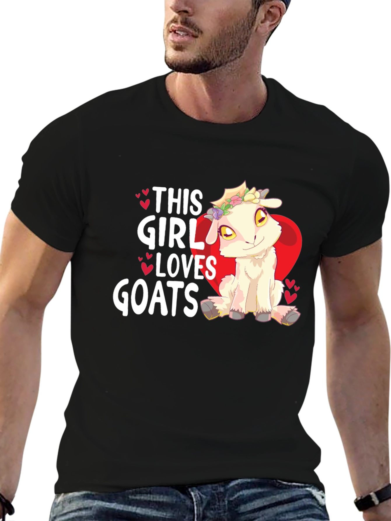 This Girl Loves Goats T-Shirt - Cute Animal Design