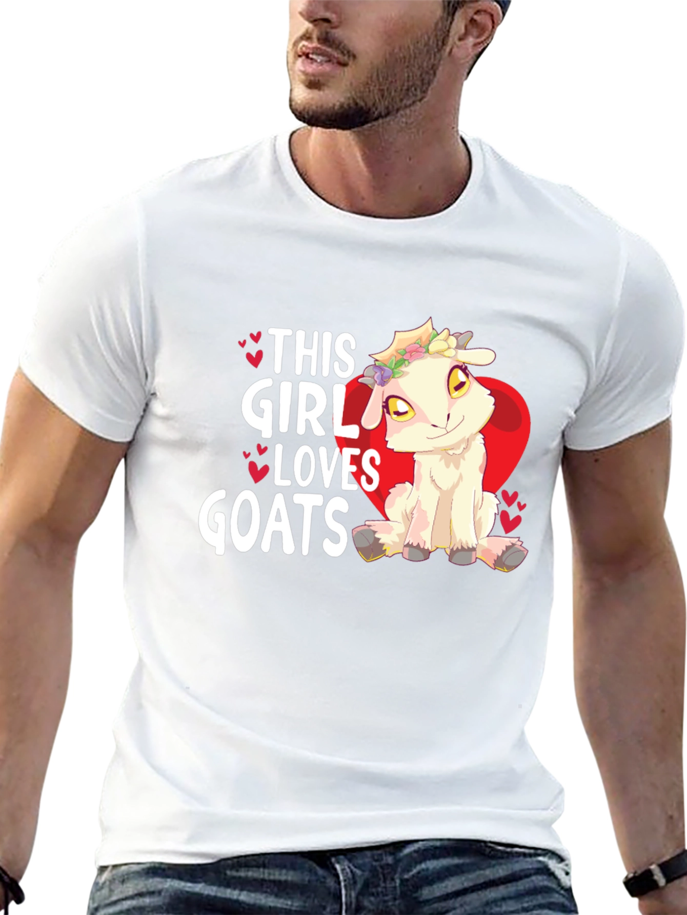 This Girl Loves Goats T-Shirt - Cute Animal Design