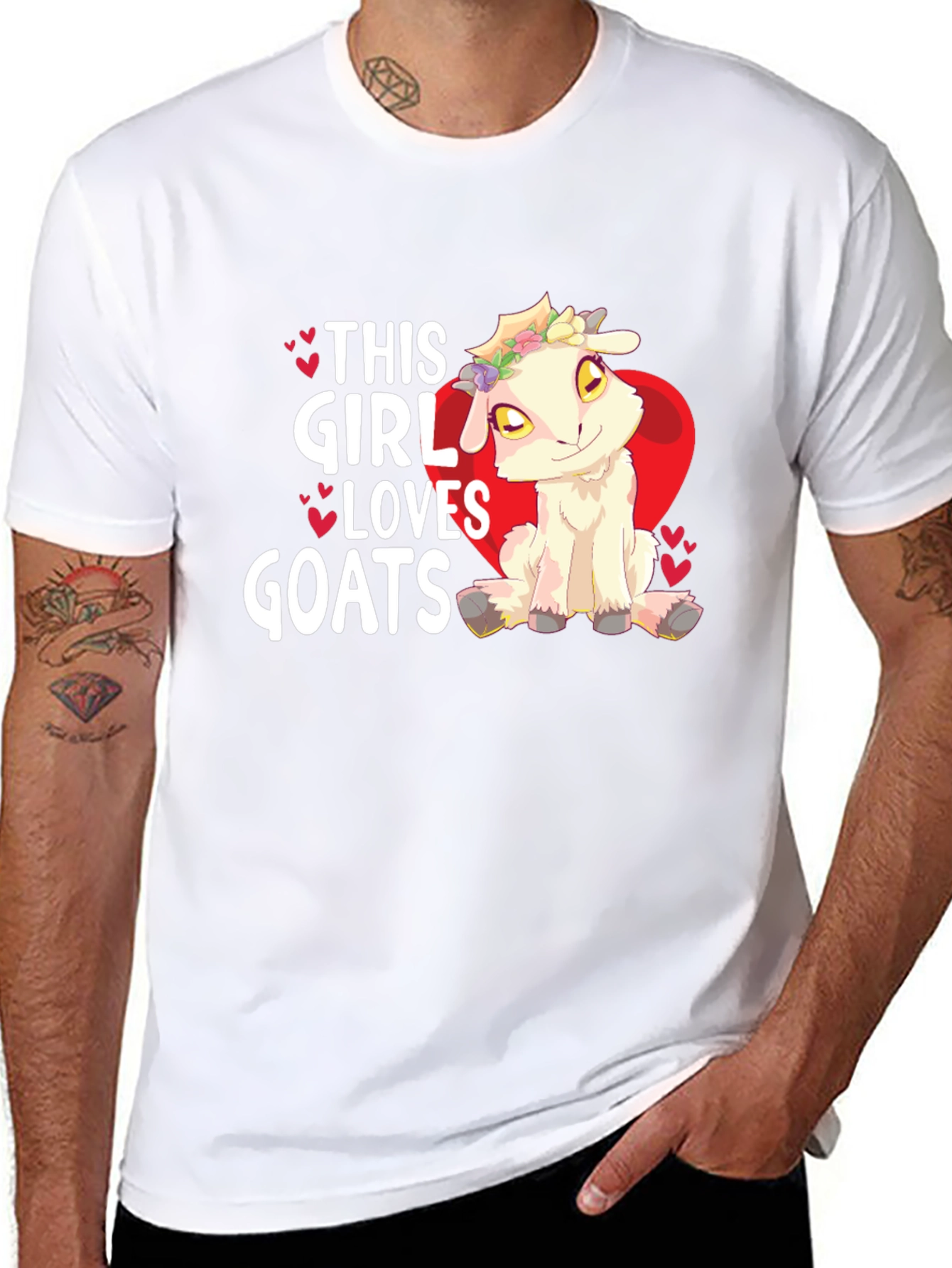 This Girl Loves Goats T-Shirt - Cute Animal Design