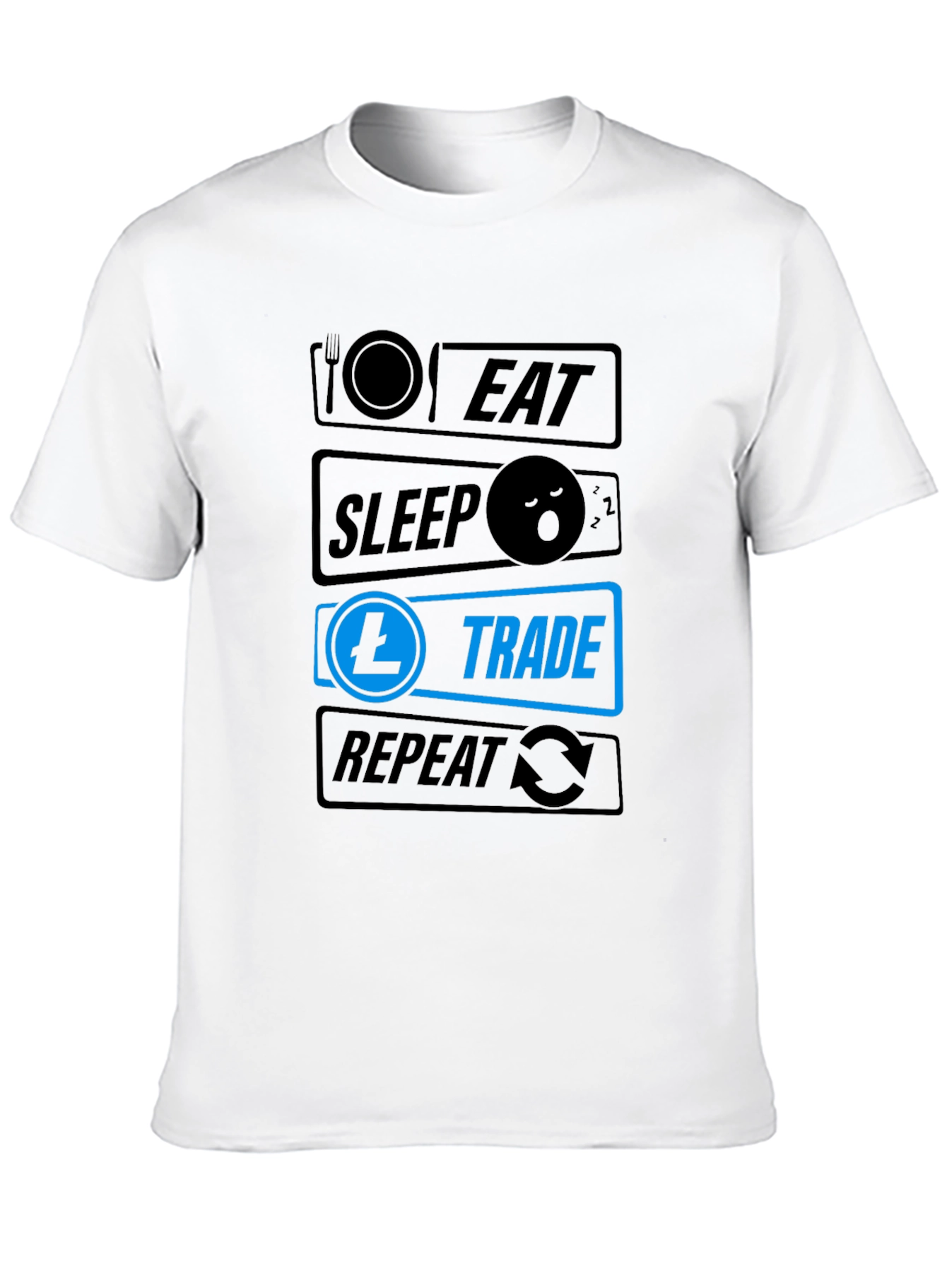 Eat Sleep Trade Repeat T-Shirt - Crypto Trader Tee