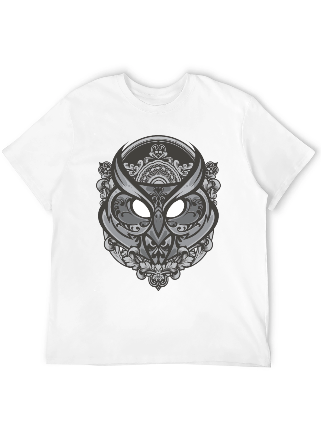 Owl Mandala Graphic Tee - Black