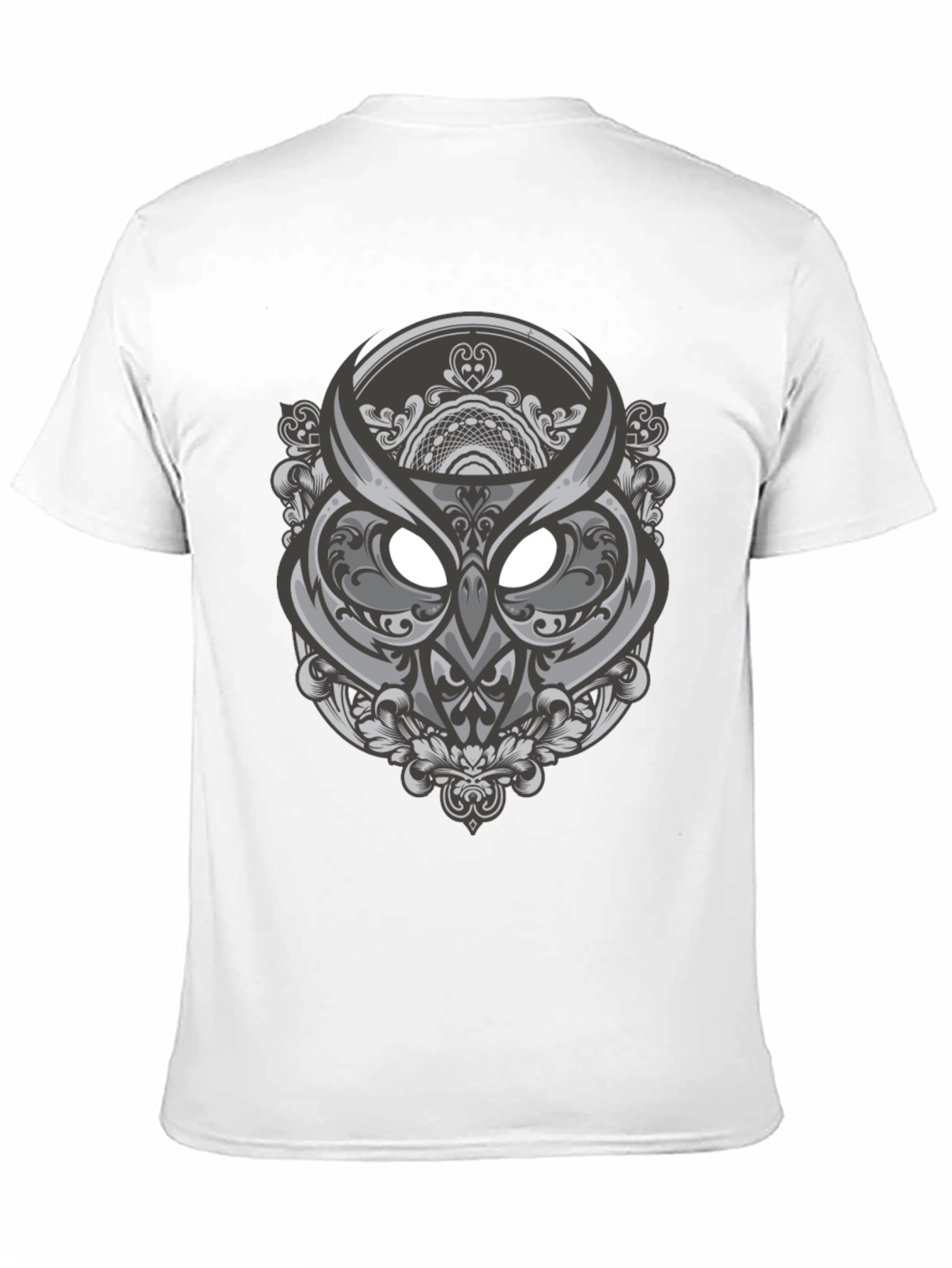 Owl Mandala Graphic Tee - Black