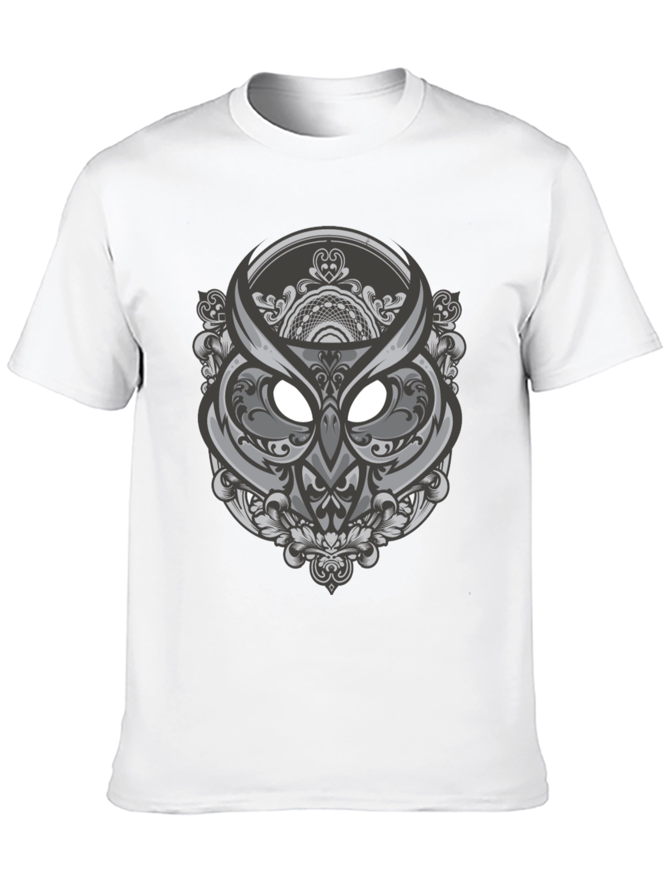 Owl Mandala Graphic Tee - Black
