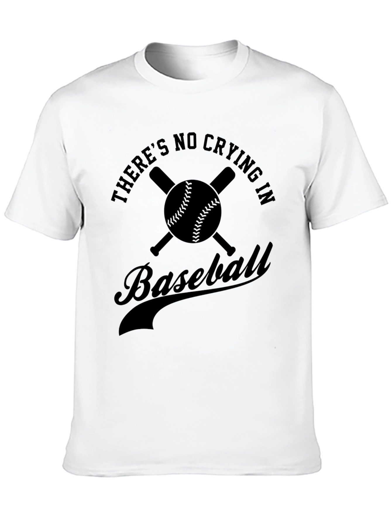 Theres No Crying In Baseball Black T-Shirt